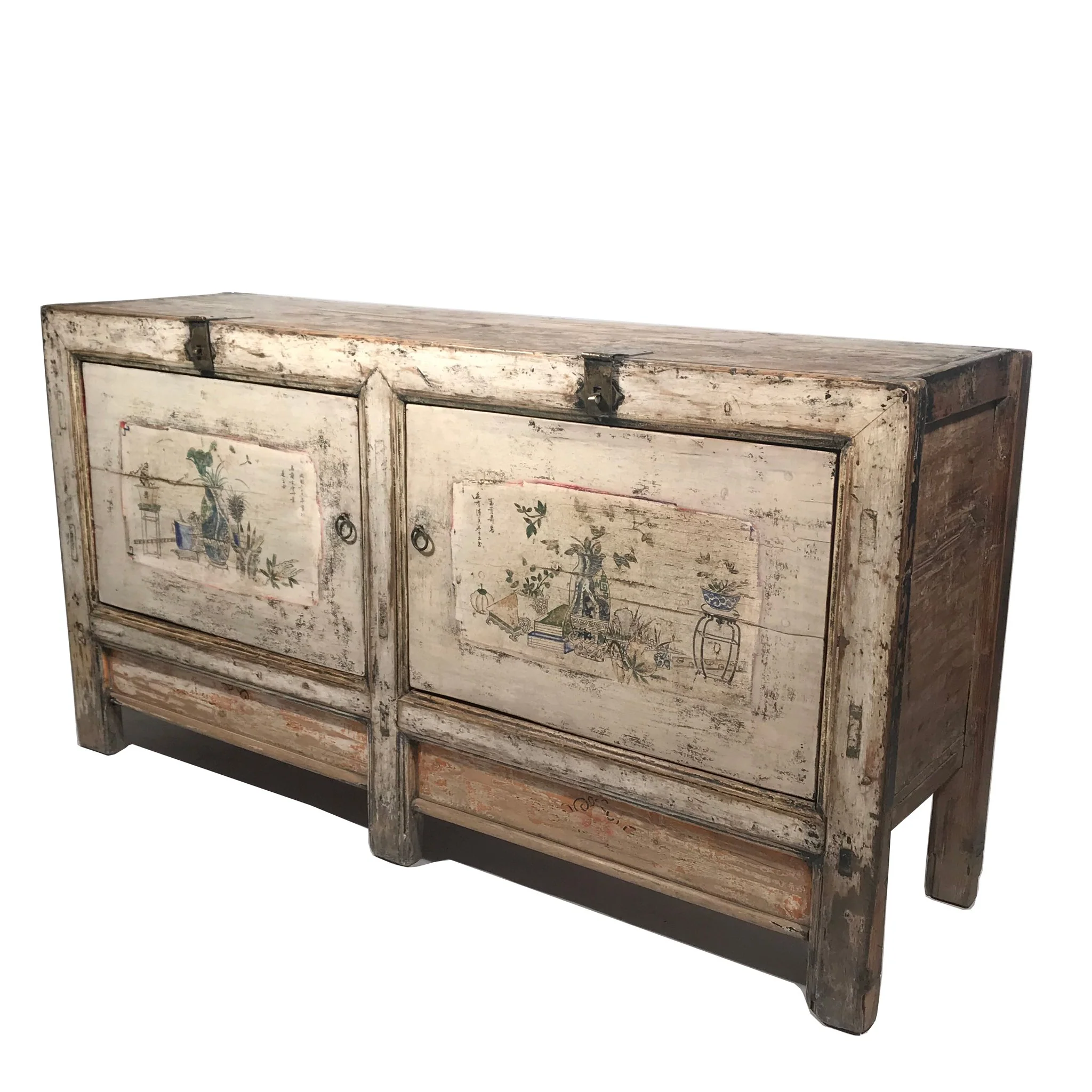 2 Door Pastel Mongolian Sideboard - 19thC - Image 2