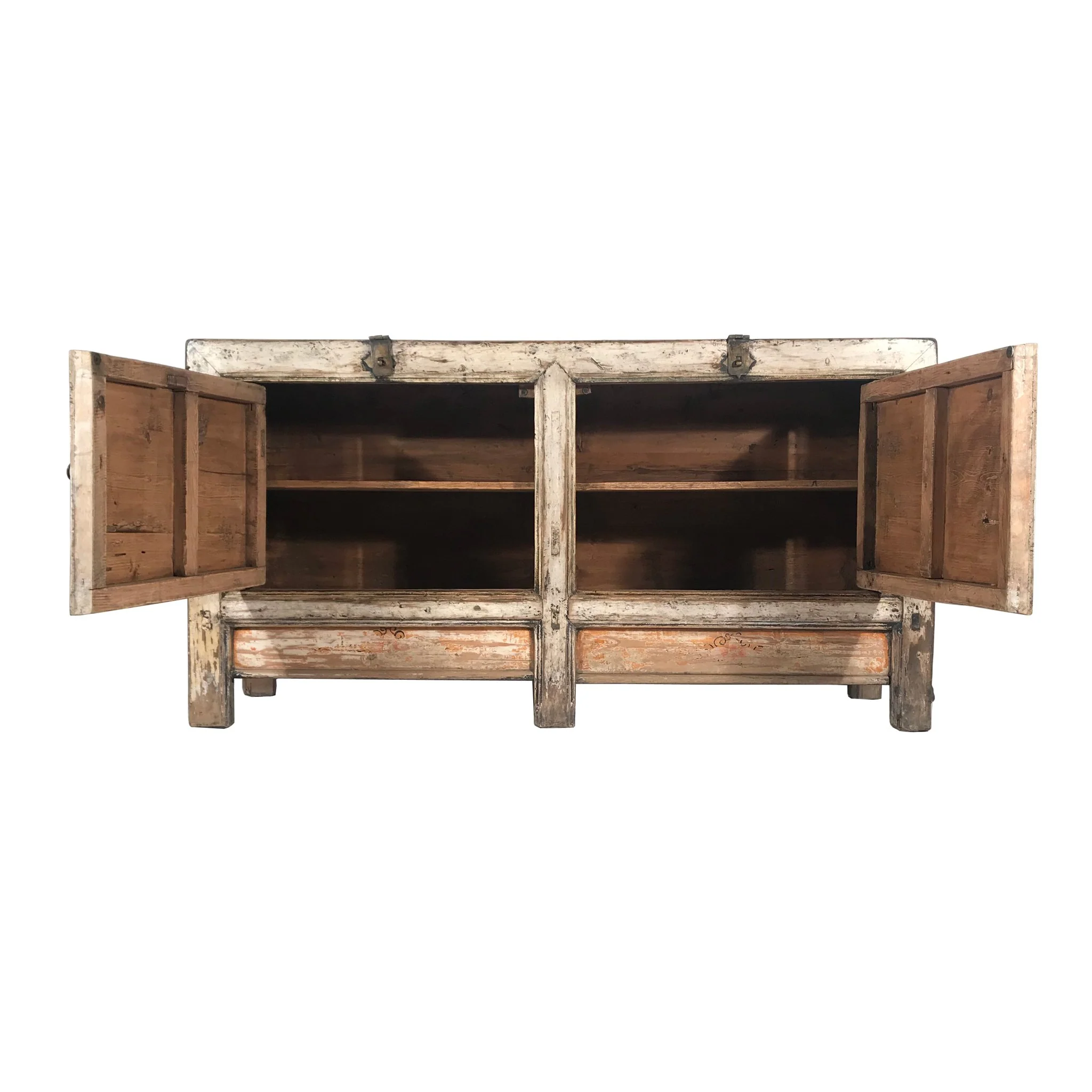 2 Door Pastel Mongolian Sideboard - 19thC - Image 6