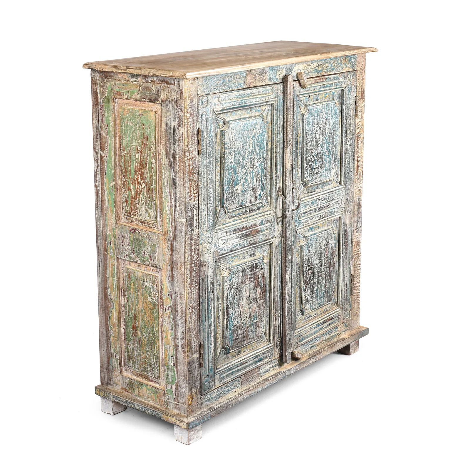 2 Door Indian Cabinet Made From Reclaimed Teak - Image 4