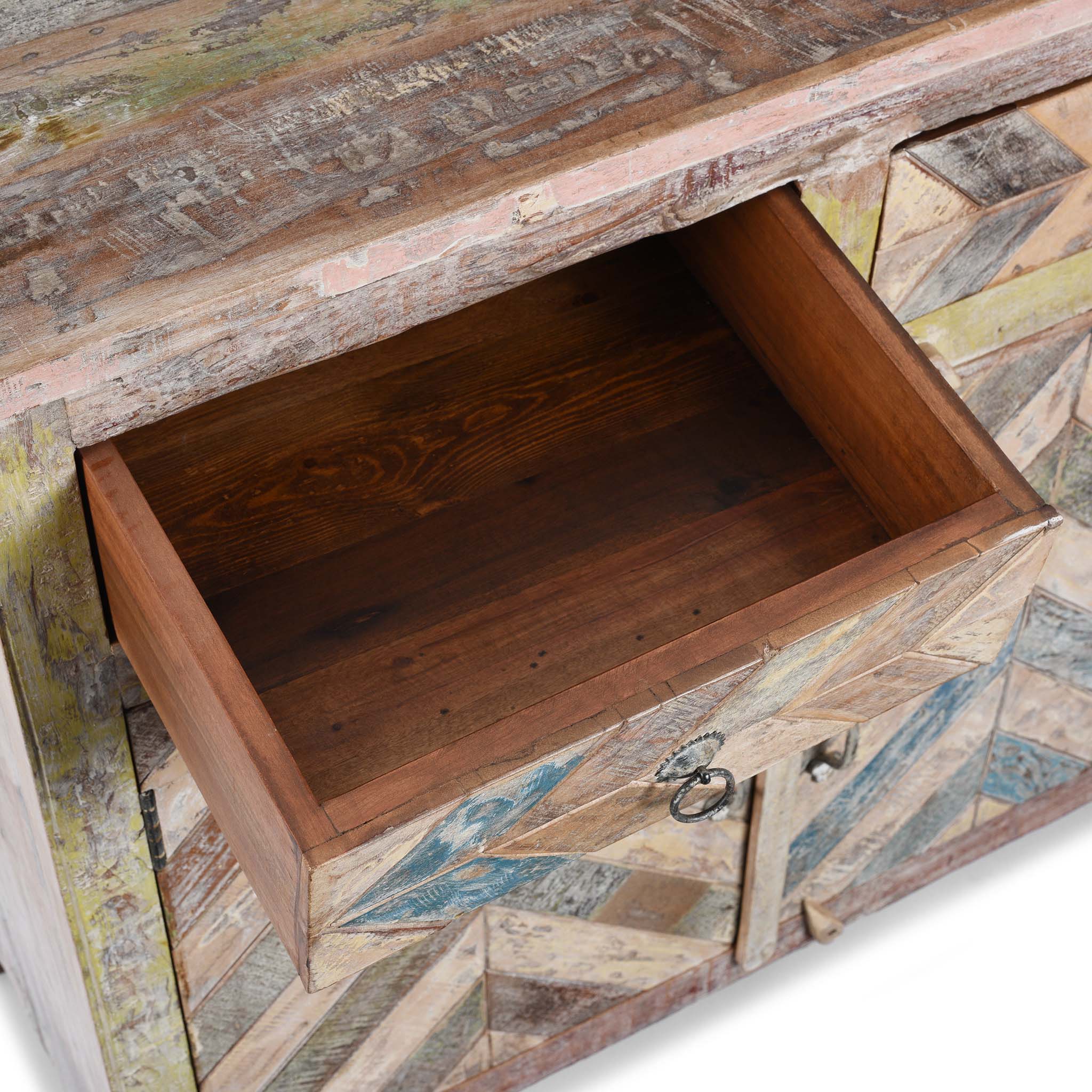 2 Door Cabinet Made From Reclaimed Teak - Image 10