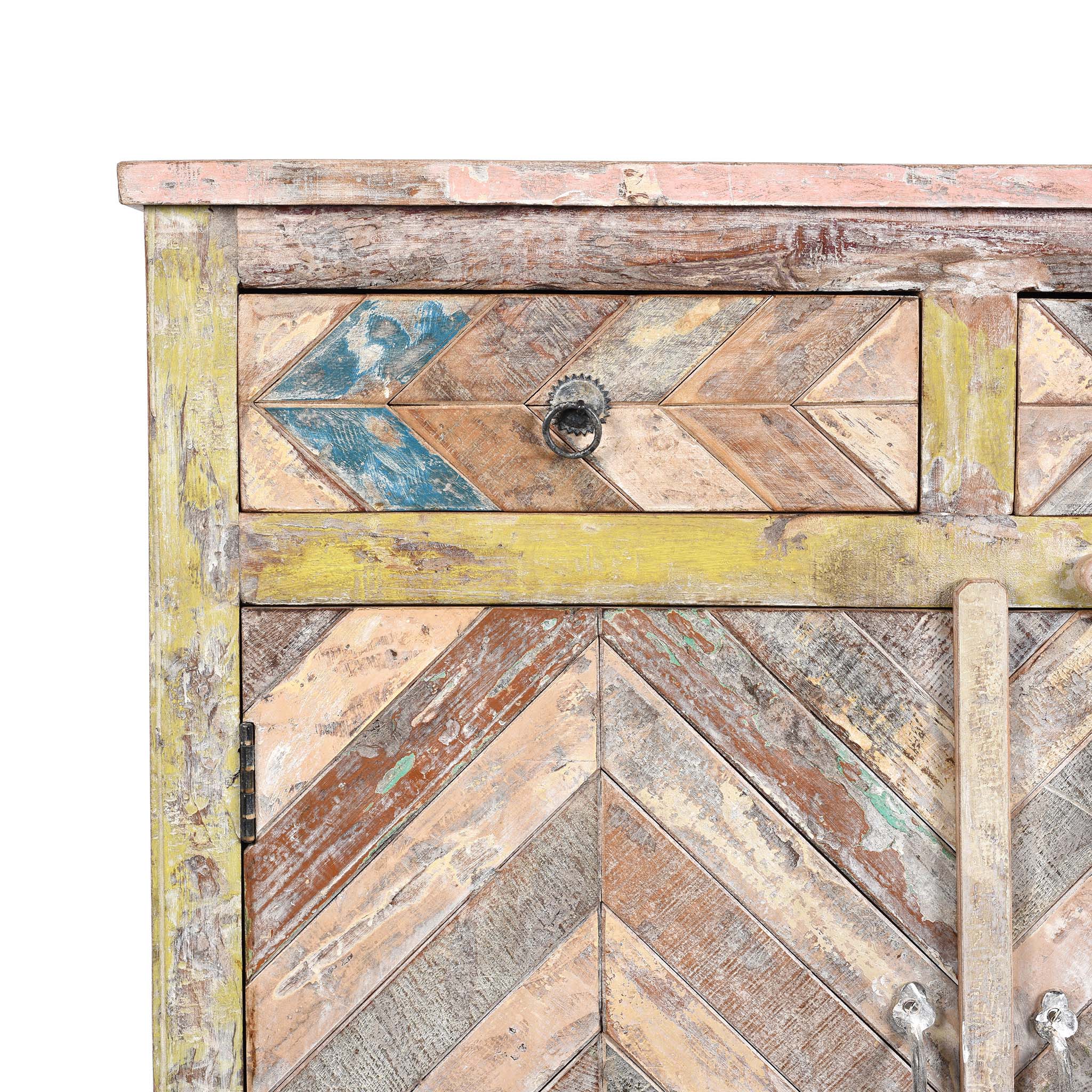 2 Door Cabinet Made From Reclaimed Teak - Image 2