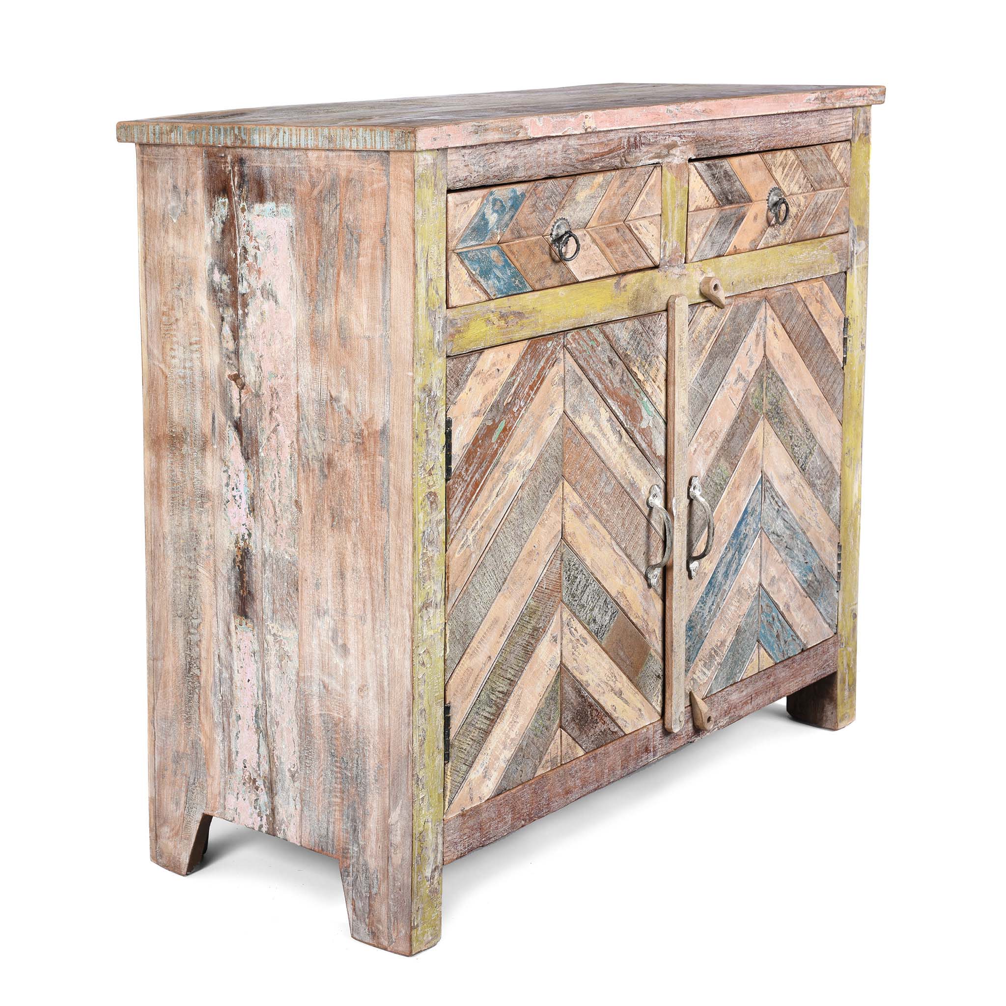 2 Door Cabinet Made From Reclaimed Teak - Image 3