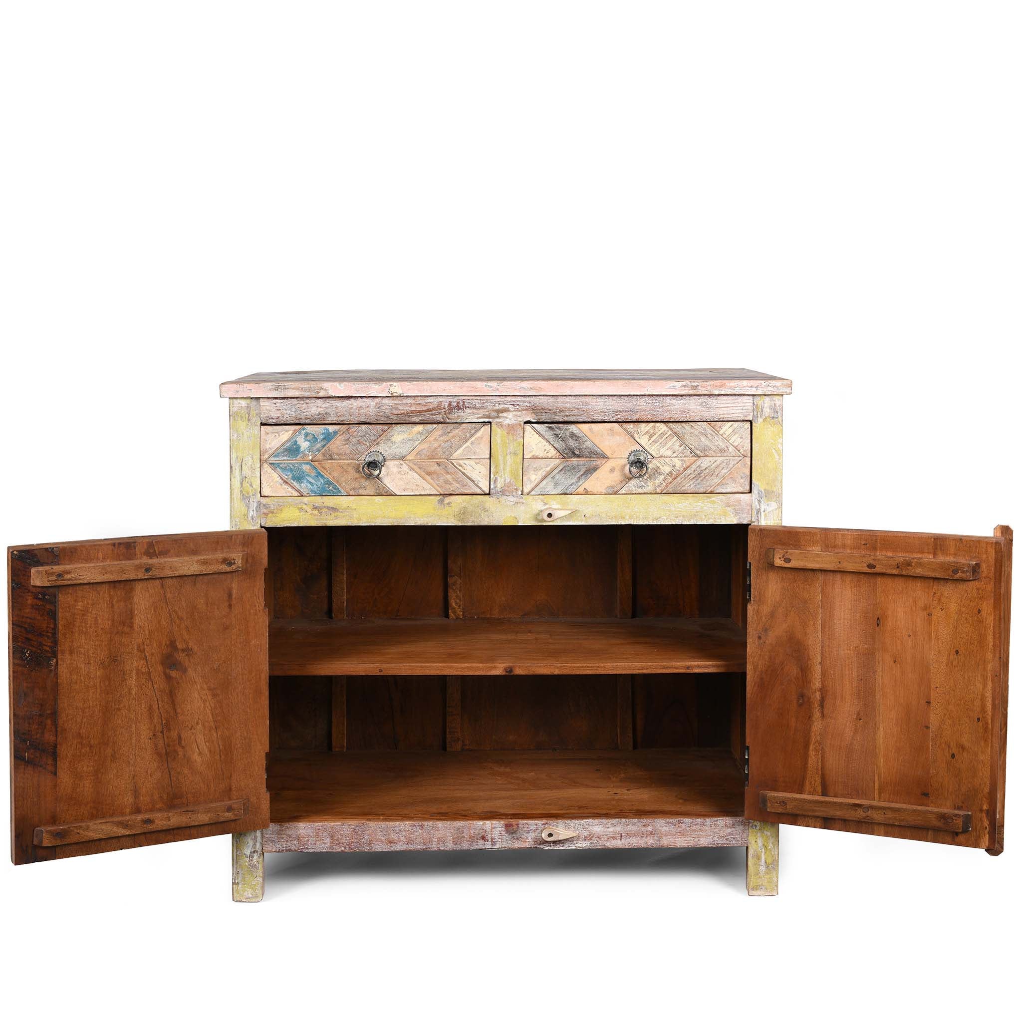 2 Door Cabinet Made From Reclaimed Teak - Image 4
