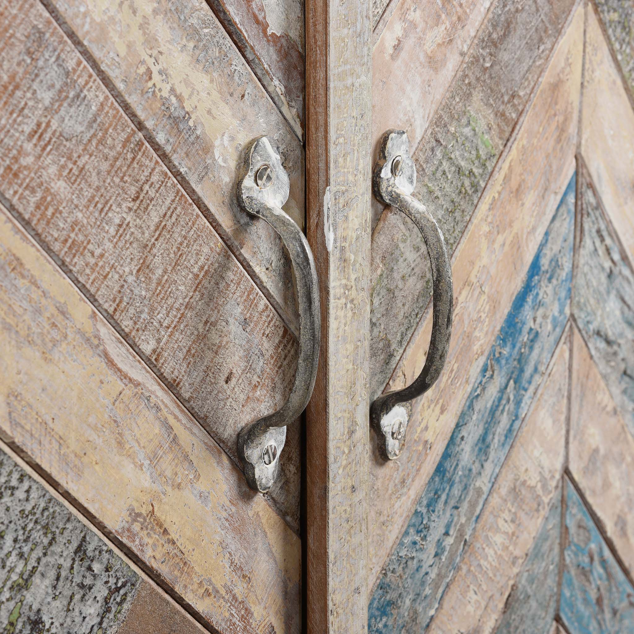 2 Door Cabinet Made From Reclaimed Teak - Image 8