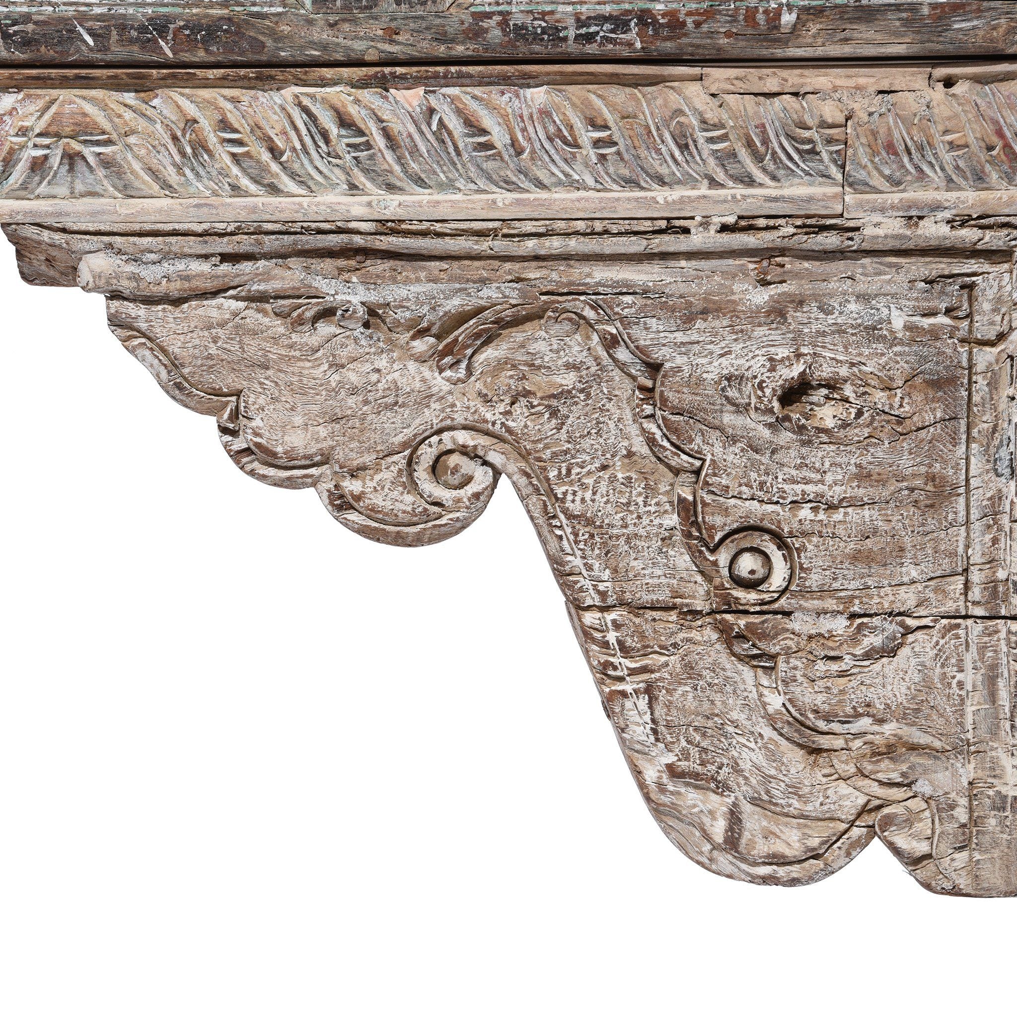 2 Drawer Painted Console Table Made From Reclaimed Teak - Image 4