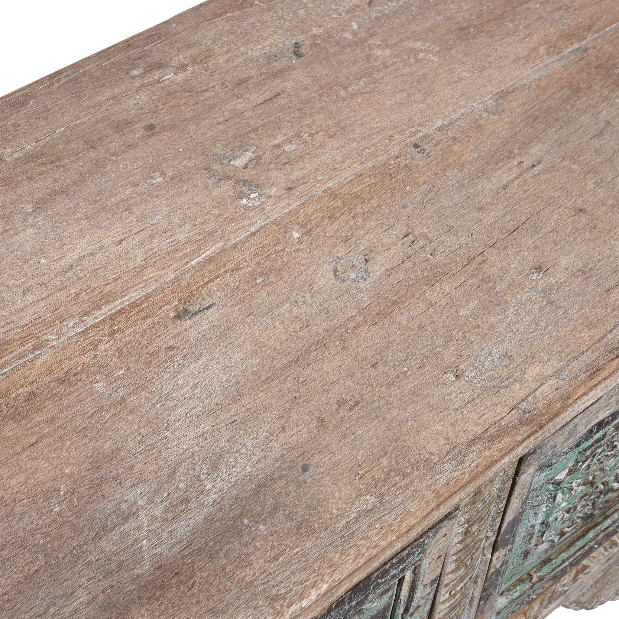 2 Drawer Painted Console Table Made From Reclaimed Teak - Image 5