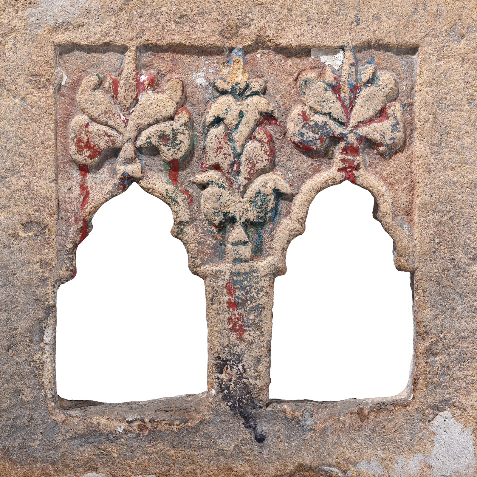 2 Way Stone Lamp Niche From Jaisalmer - 19th Century (On Stand) - Image 2