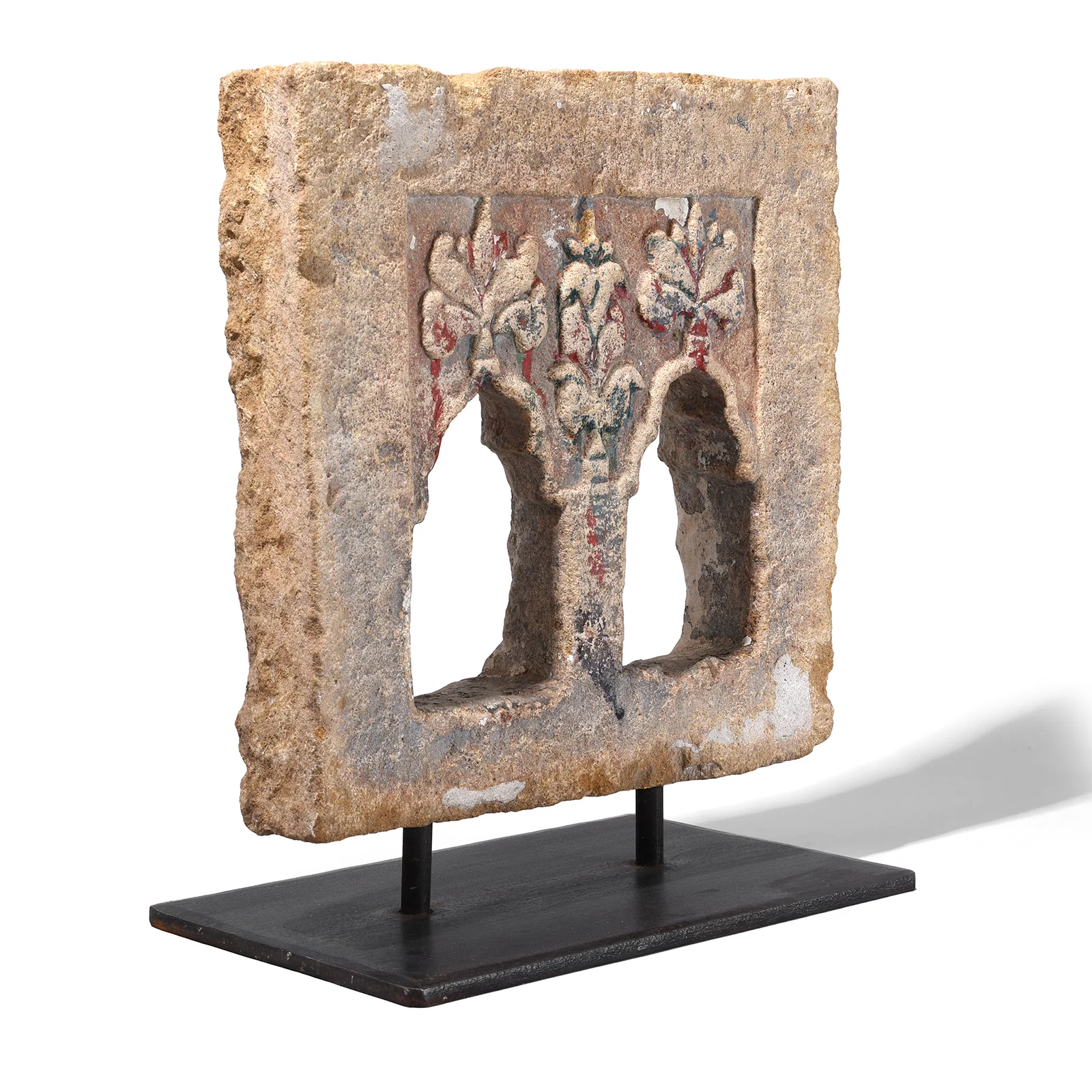 2 Way Stone Lamp Niche From Jaisalmer - 19th Century (On Stand) - Image 3
