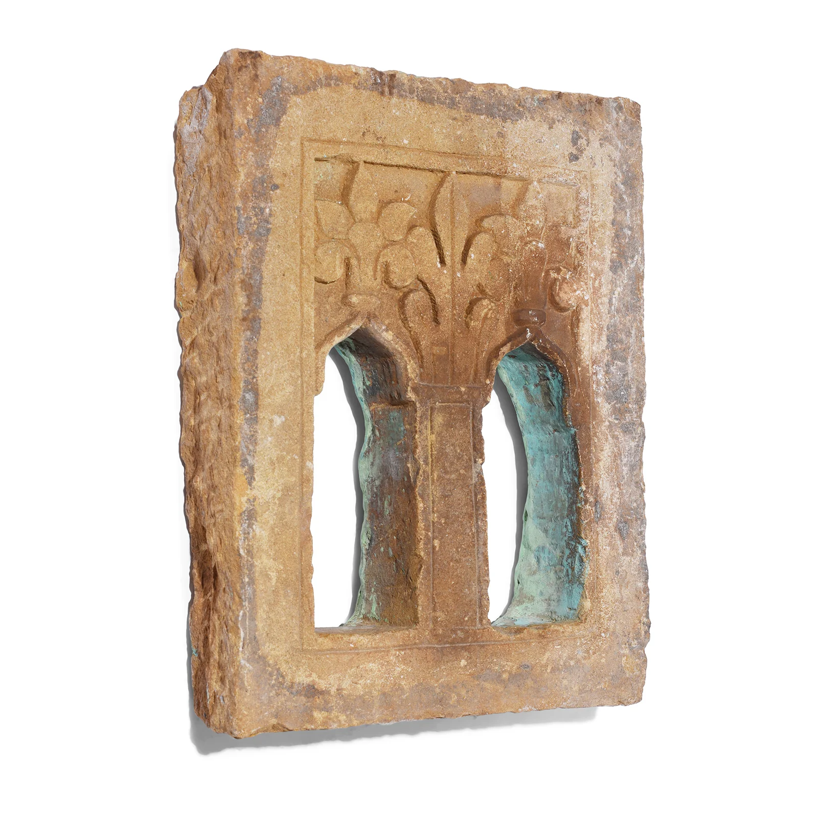 Old 2 Way Stone Lamp Niche From Jaisalmer- 19th Century - Image 3