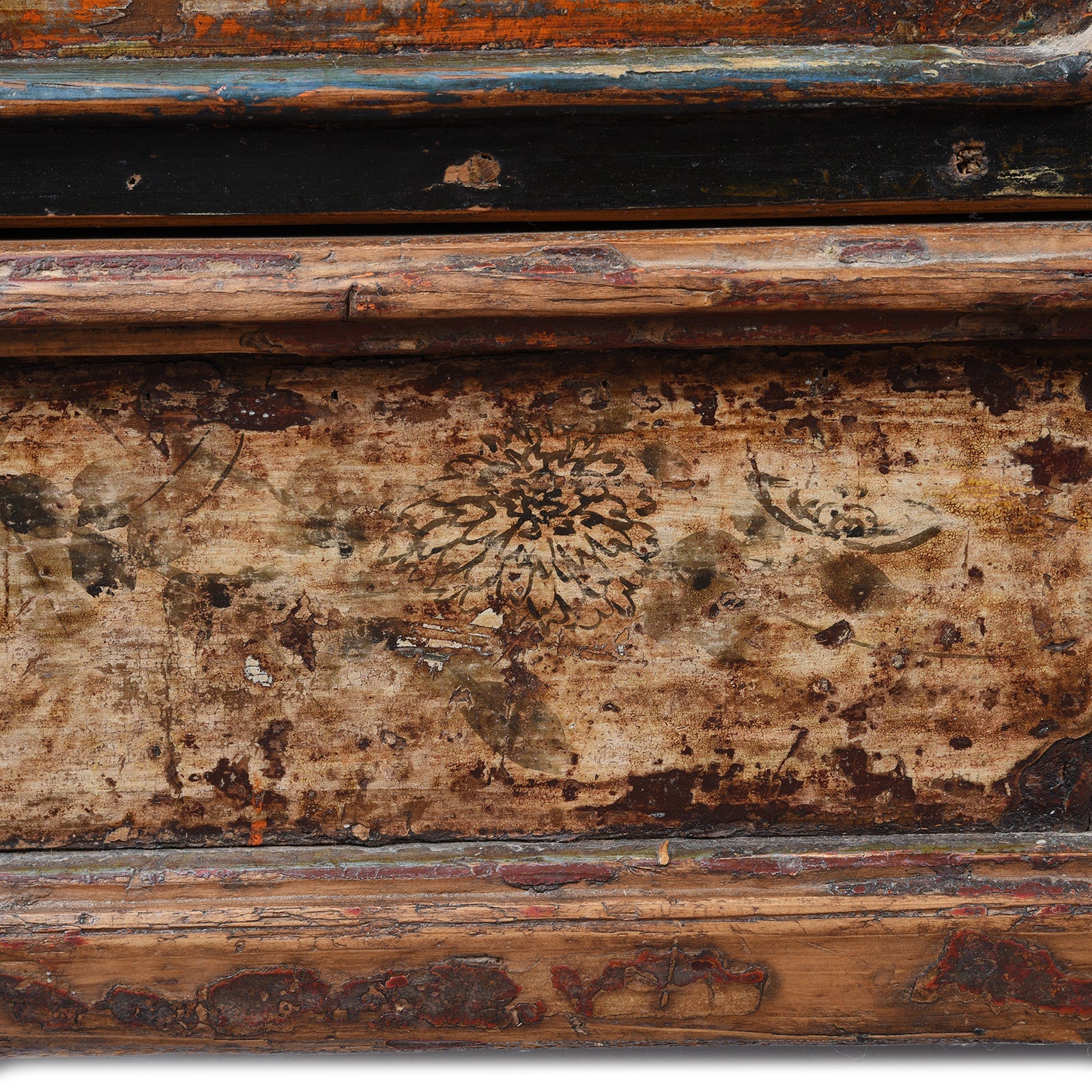 3 Door Painted Mongolian Sideboard - 19th Century - Image 13