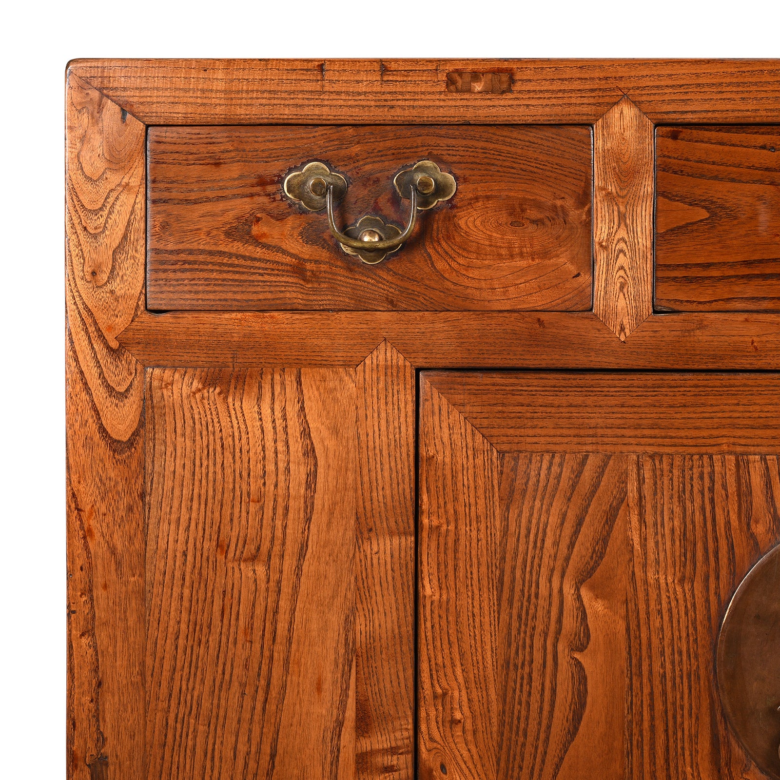 3 Drawer Chinese Elm Sideboard From Hebei - 19thC - Image 2