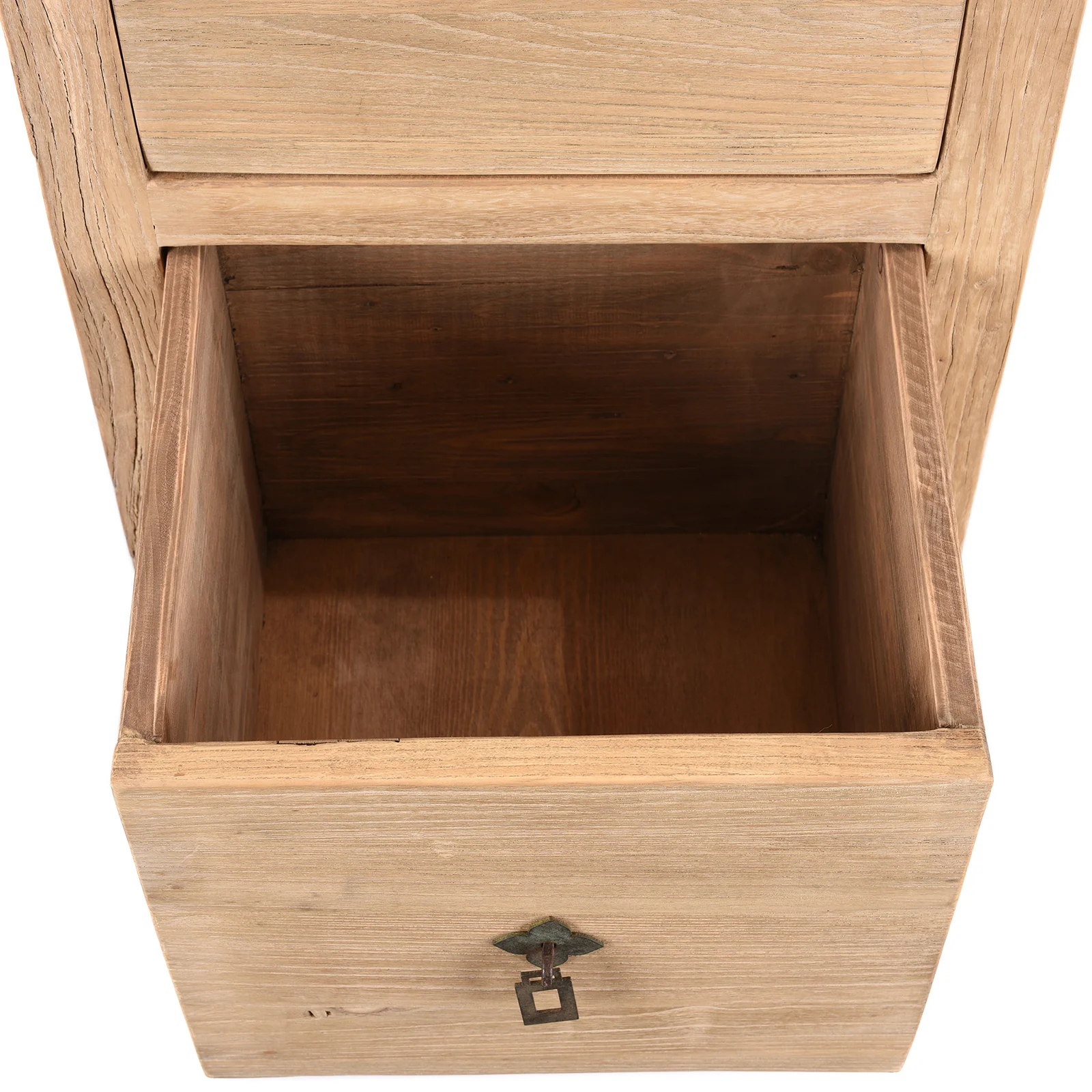 3 Drawer Tallboy Made From Old Sunbleached Elm - Image 4