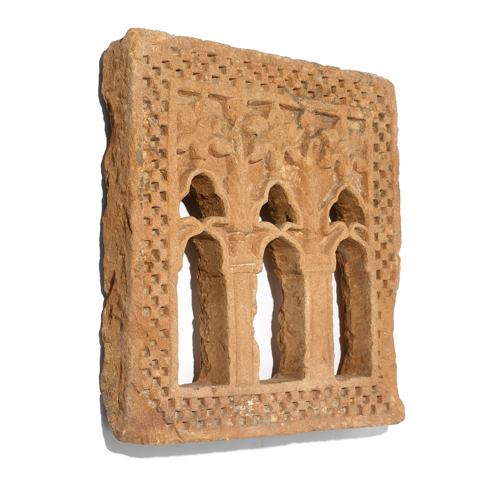3 Way Stone Lamp Niche From Jaisalmer - 19th Century - Image 3