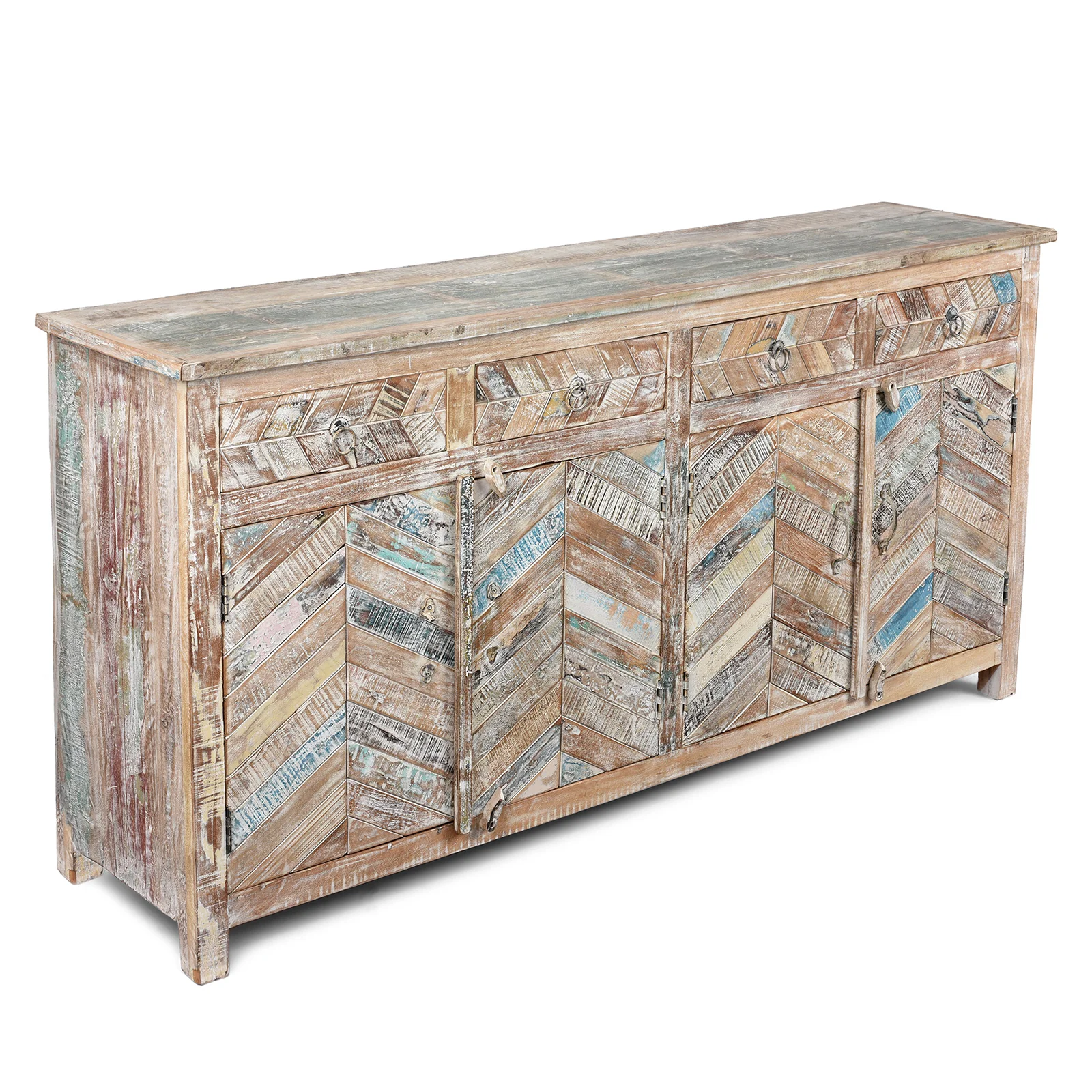 4 Door Sideboard Made From Reclaimed Teak - Image 2