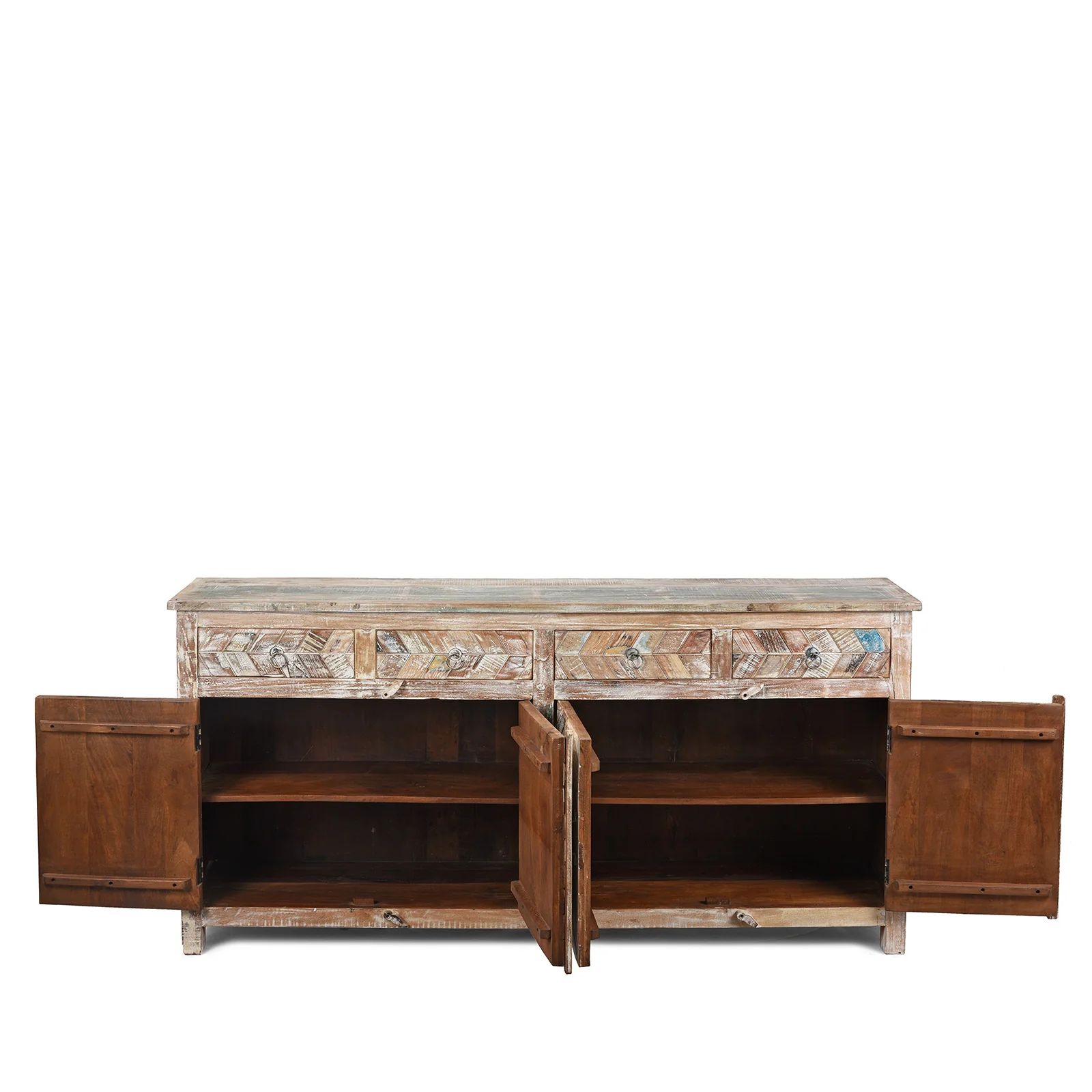 4 Door Sideboard Made From Reclaimed Teak - Image 3