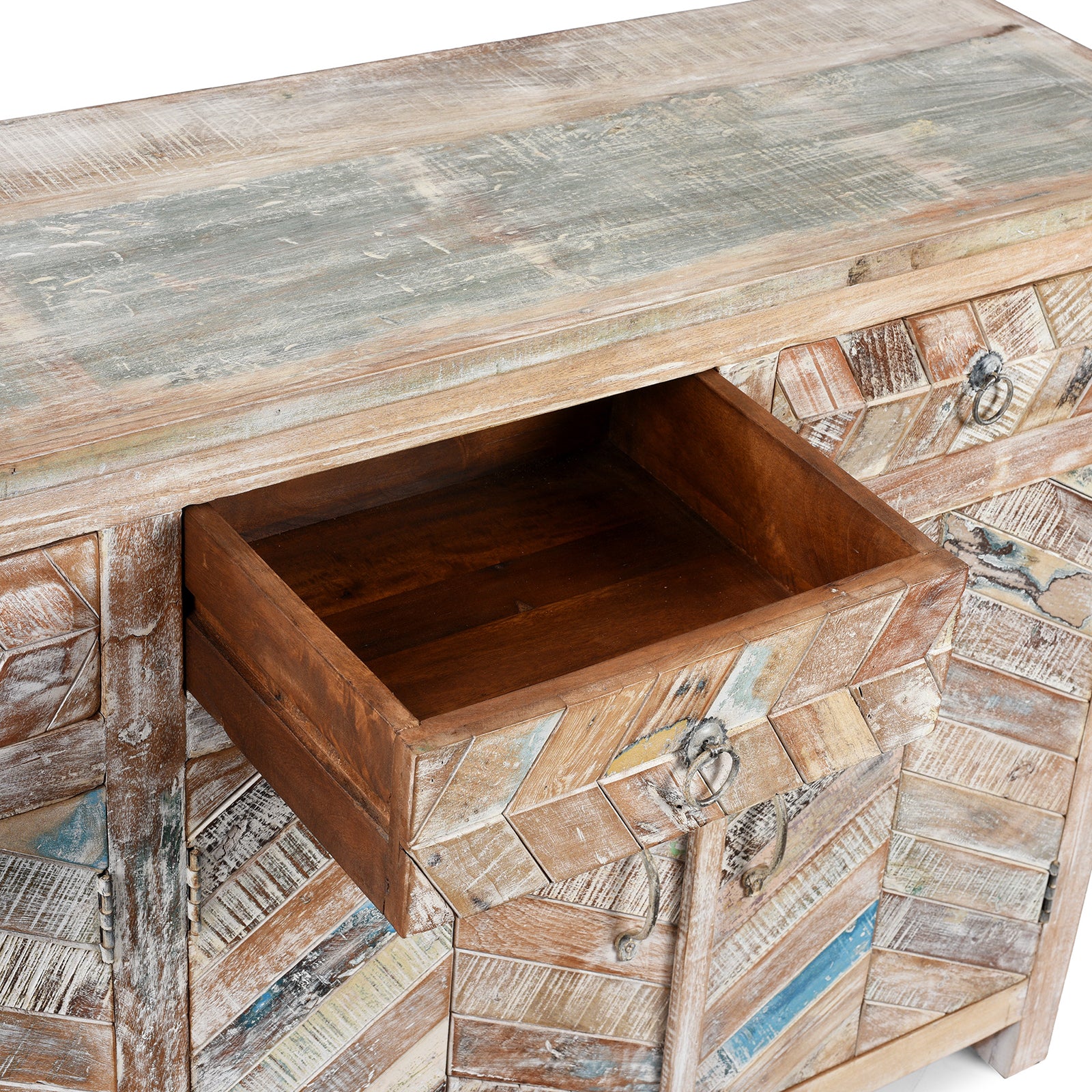 4 Door Sideboard Made From Reclaimed Teak - Image 5