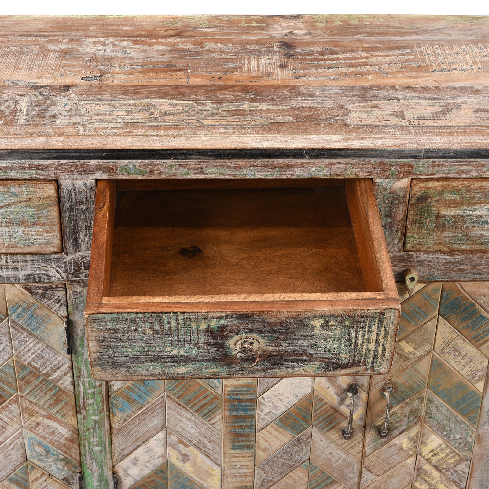 4 Door Sideboard Made From Reclaimed Teak - Image 4
