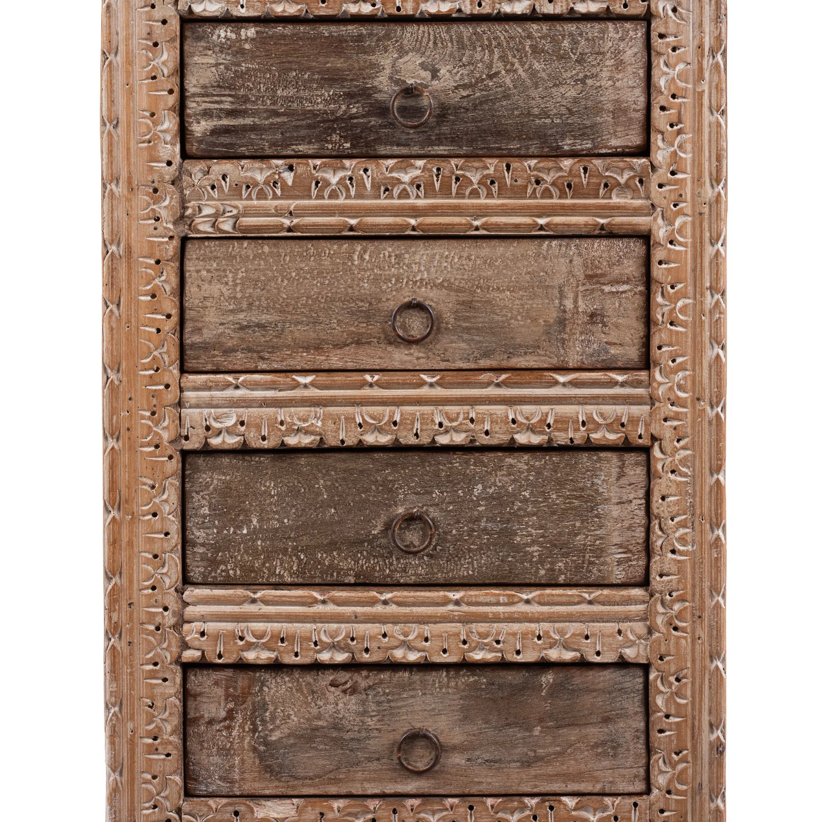4 Drawer Bedside Cabinet Made From Reclaimed Teak - Image 3