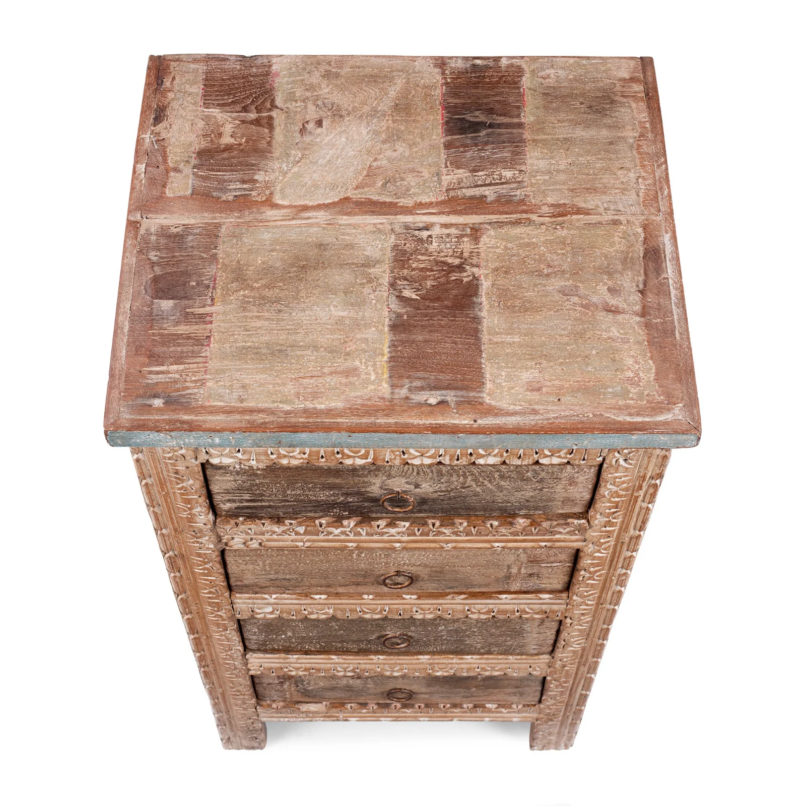 4 Drawer Bedside Cabinet Made From Reclaimed Teak - Image 5