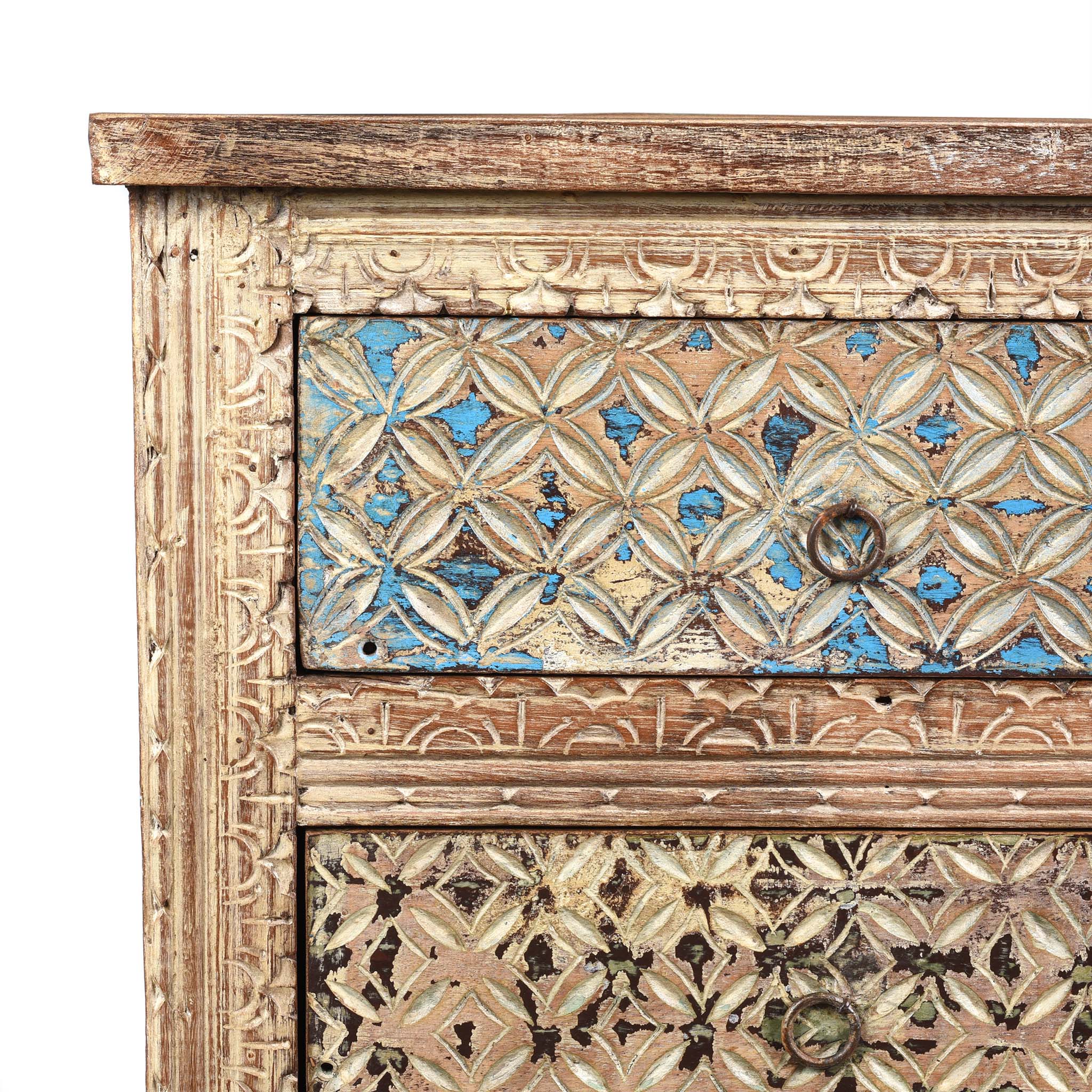 4 Drawer Bedside Cabinet Made From Reclaimed Teak - Image 2