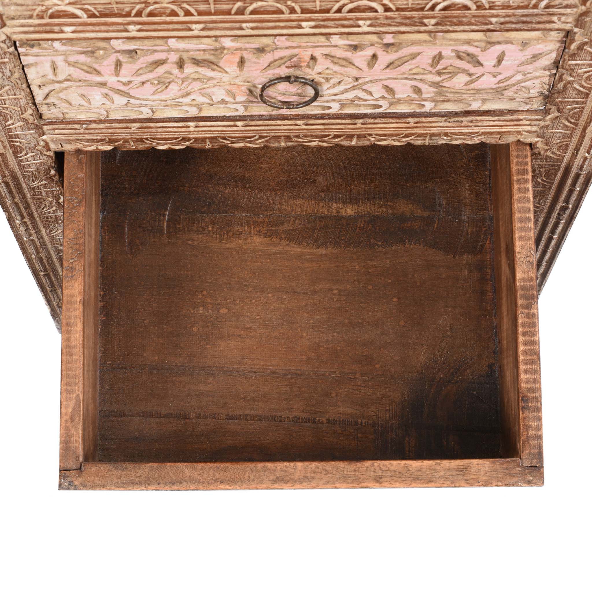 4 Drawer Bedside Cabinet Made From Reclaimed Teak - Image 4