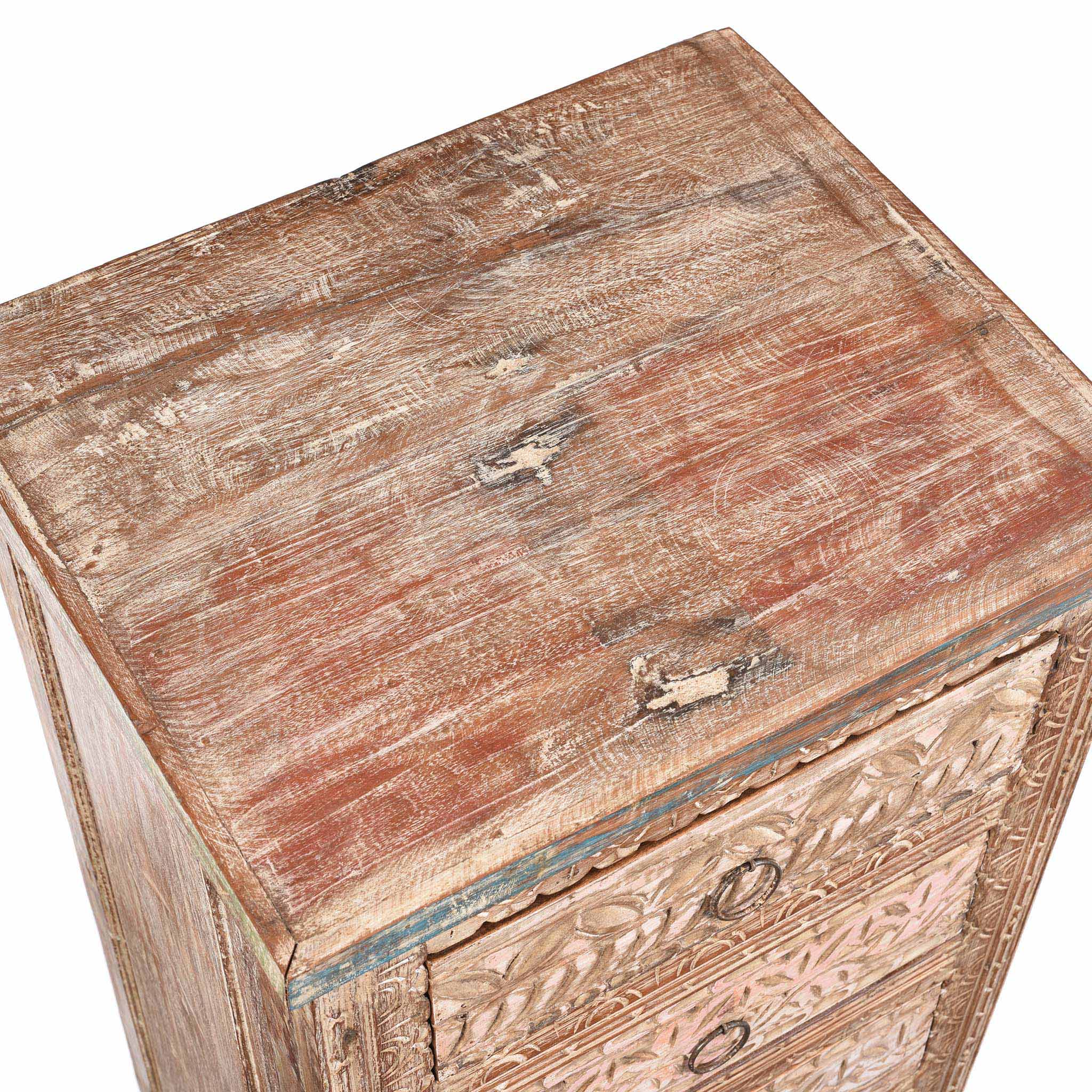 4 Drawer Bedside Cabinet Made From Reclaimed Teak - Image 7