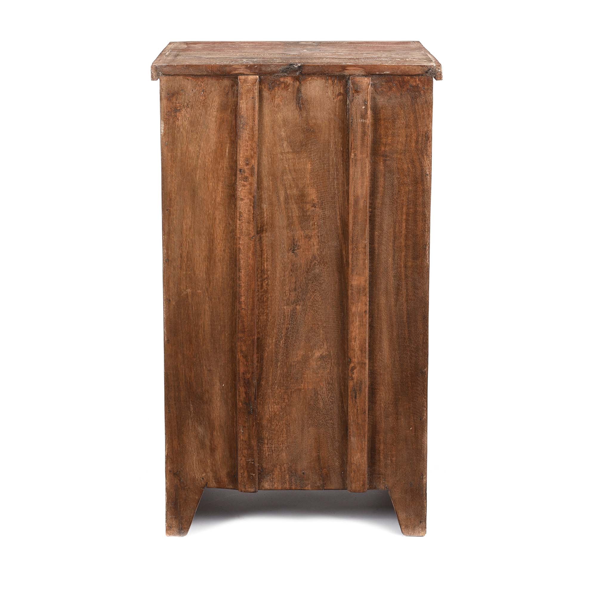 4 Drawer Bedside Cabinet Made From Reclaimed Teak - Image 8