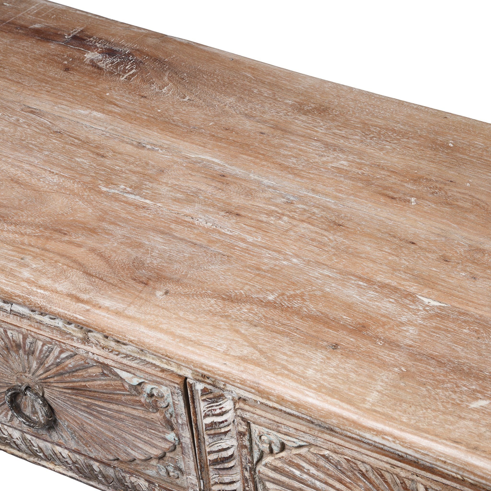 4 Drawer Painted Console Table Made From Reclaimed Teak - Image 5