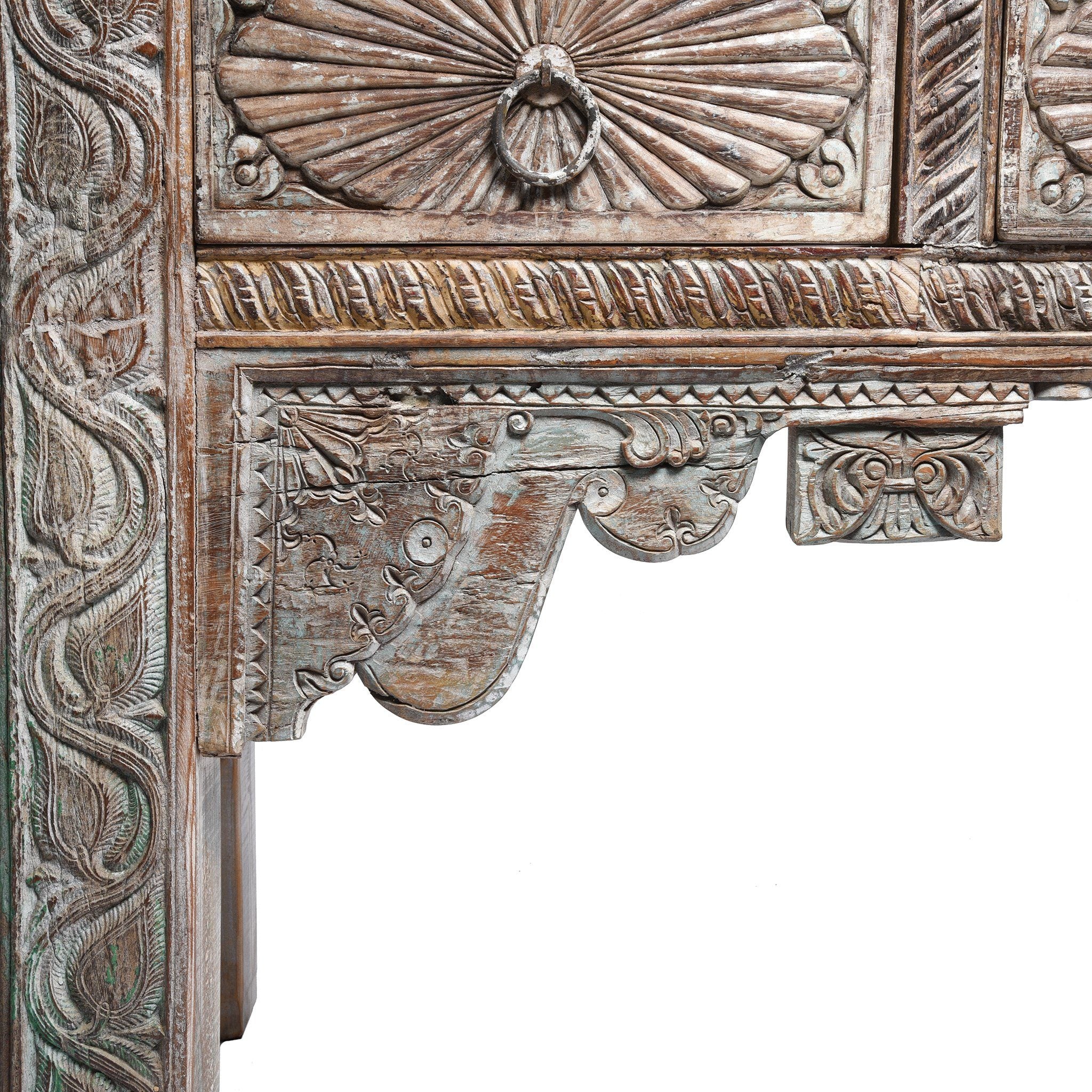 4 Drawer Painted Console Table Made From Reclaimed Teak - Image 7