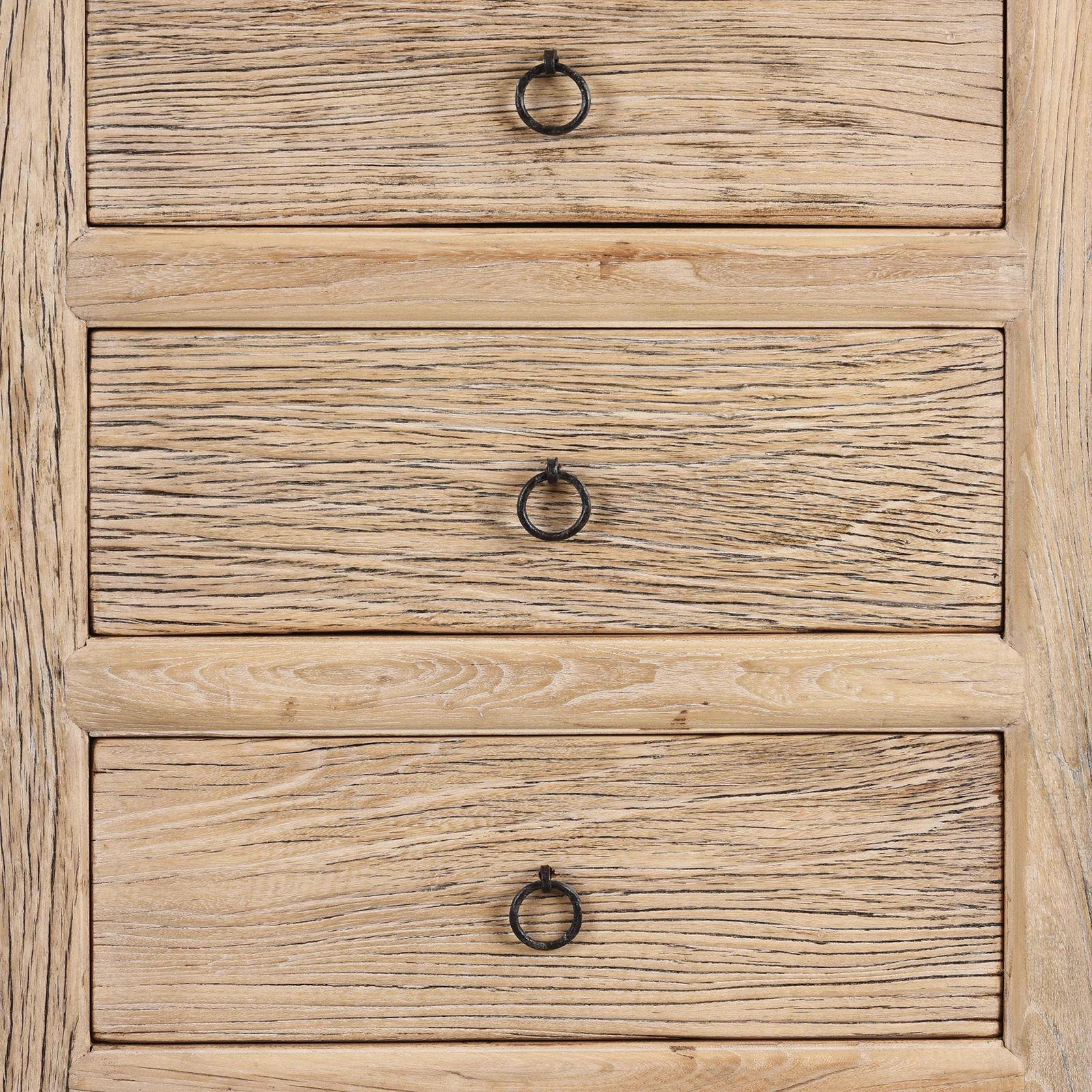 Rustic Sunbleached 4 Drawer Tallboy - Image 3