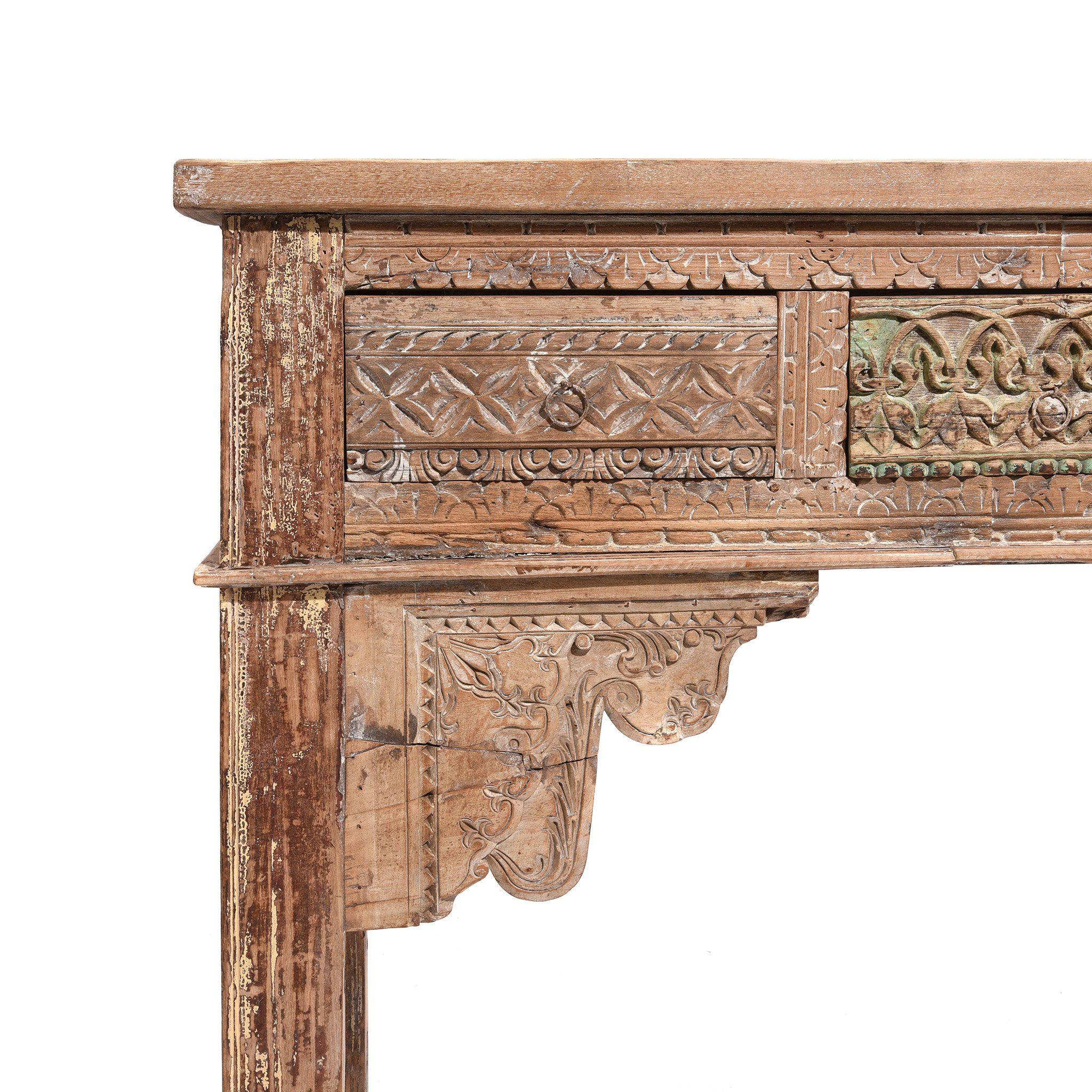 5 Drawer Painted Console Table Made From Reclaimed Teak - Image 2