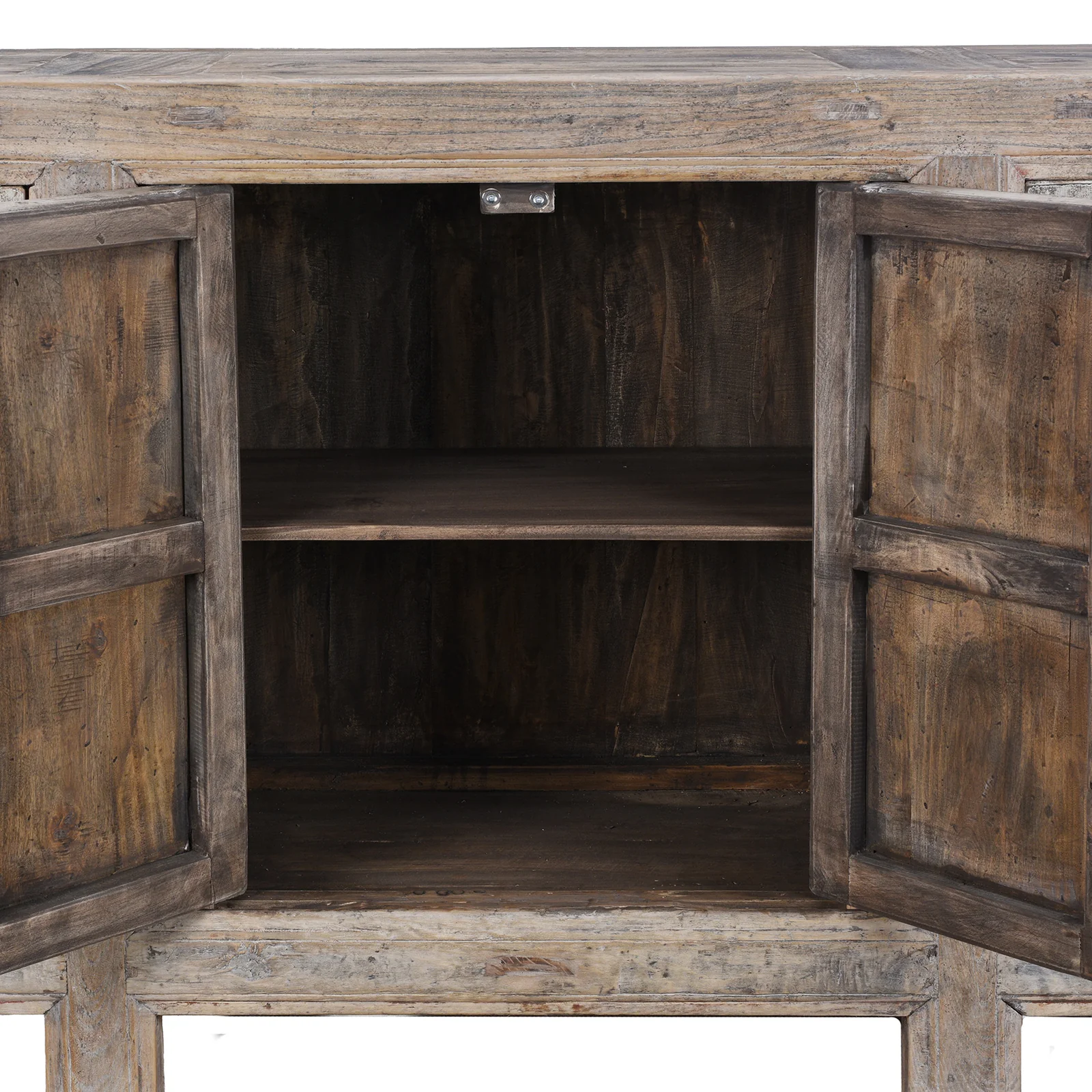 Painted 6 Door Mongolian Sideboard Made From Old Wood - Image 4
