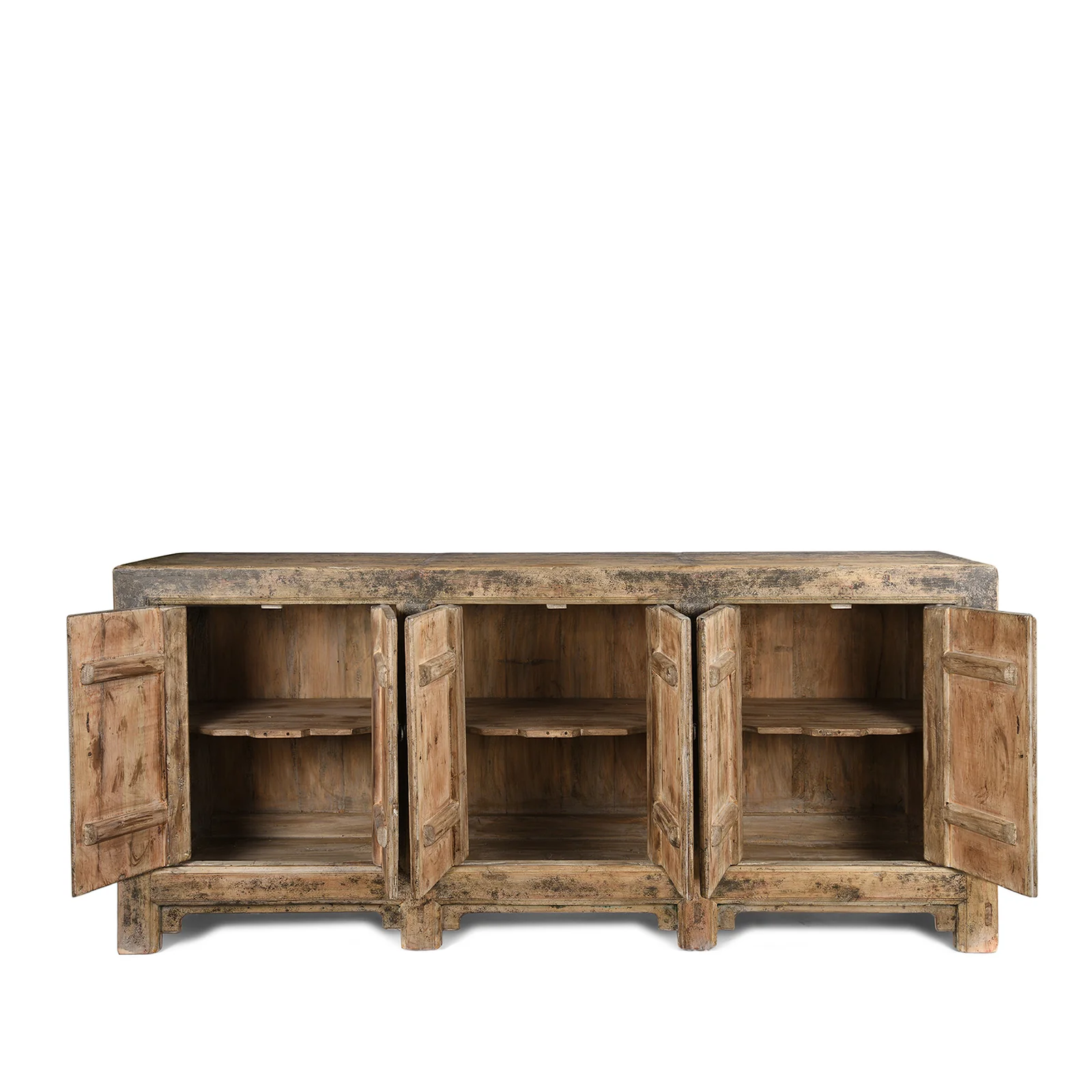 6 Door Elm Sideboard From Mongolia - Image 4