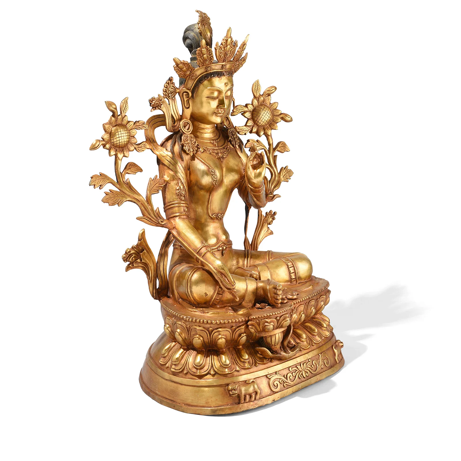 Gilt Bronze Statue Of The Tibetan Goddess Tara - Image 3