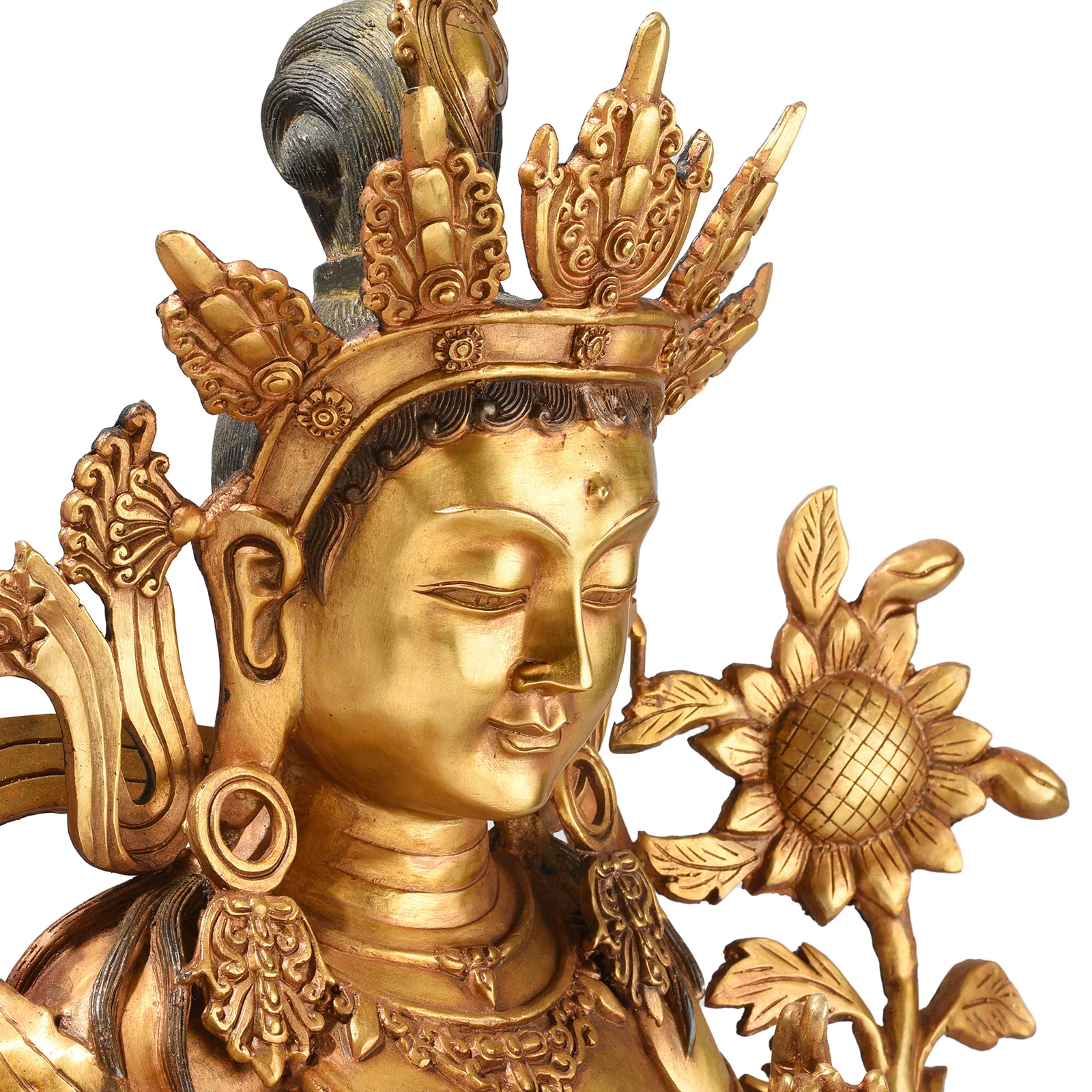 Gilt Bronze Statue Of The Tibetan Goddess Tara - Image 4
