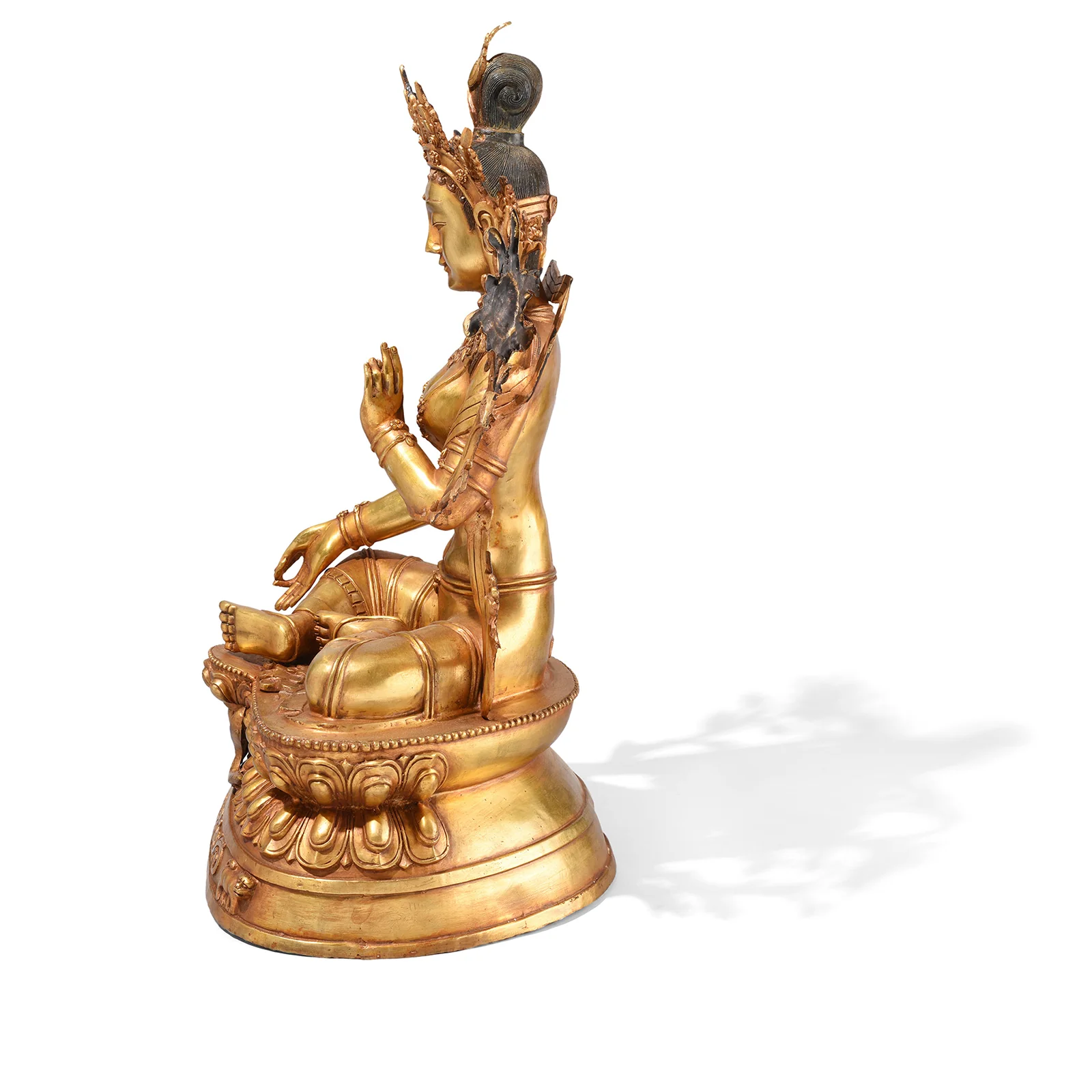 Gilt Bronze Statue Of The Tibetan Goddess Tara - Image 5