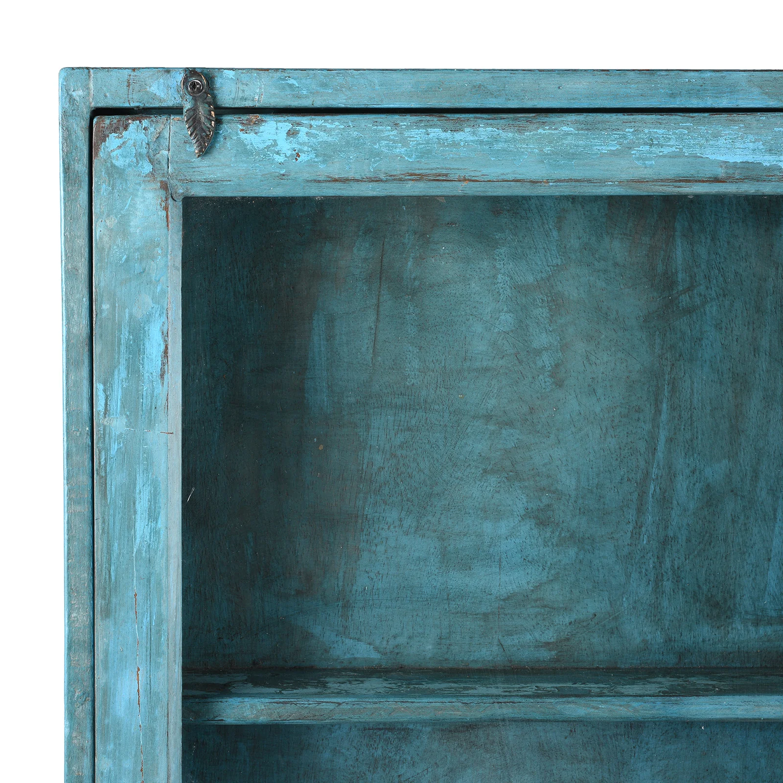 Painted Indian Glazed Wall Cabinet - Ca 1930 - Image 5