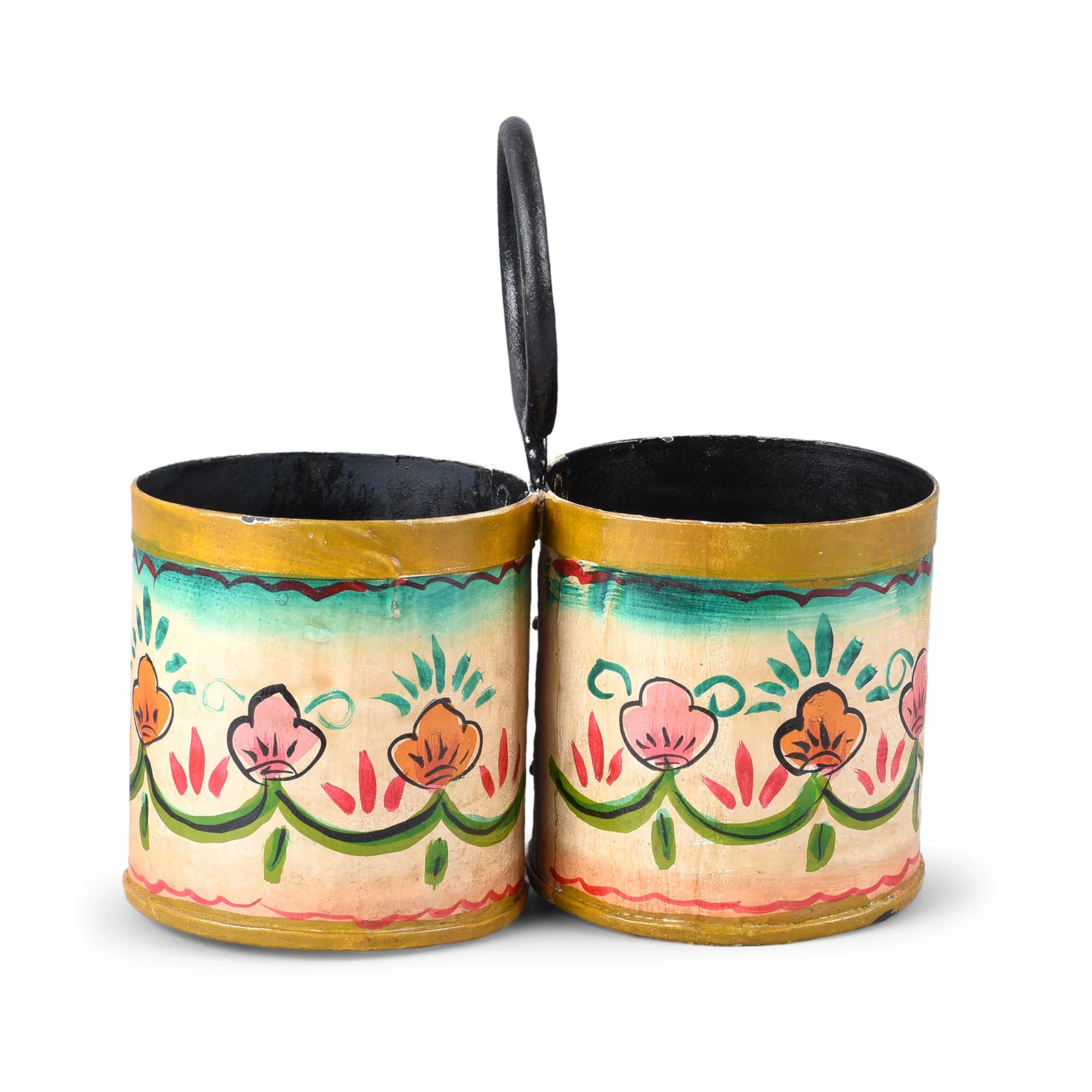 Painted 2 Way Planter (Old Bottle Carrier) - Image 2