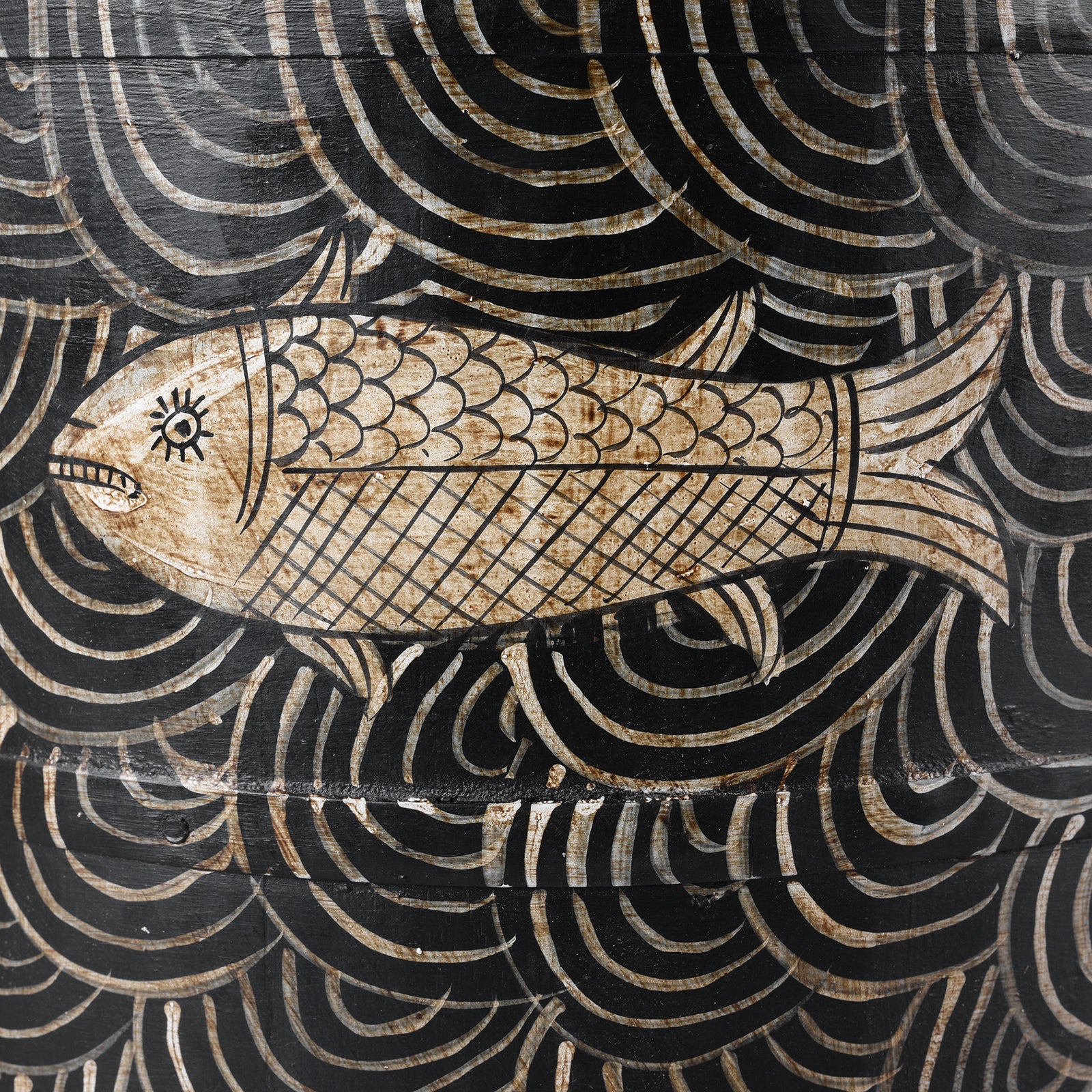 Painted Grain Measure Planter - Fish - Image 5