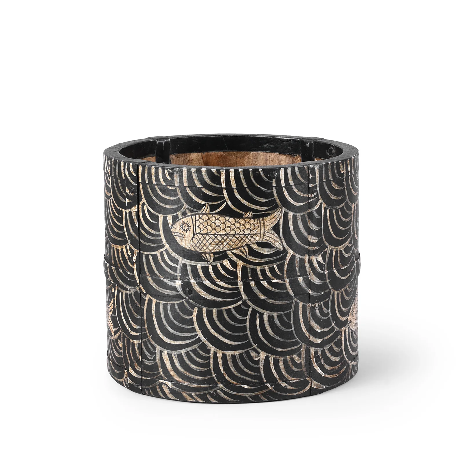 Painted Grain Measure Planter - Fish - Image 8