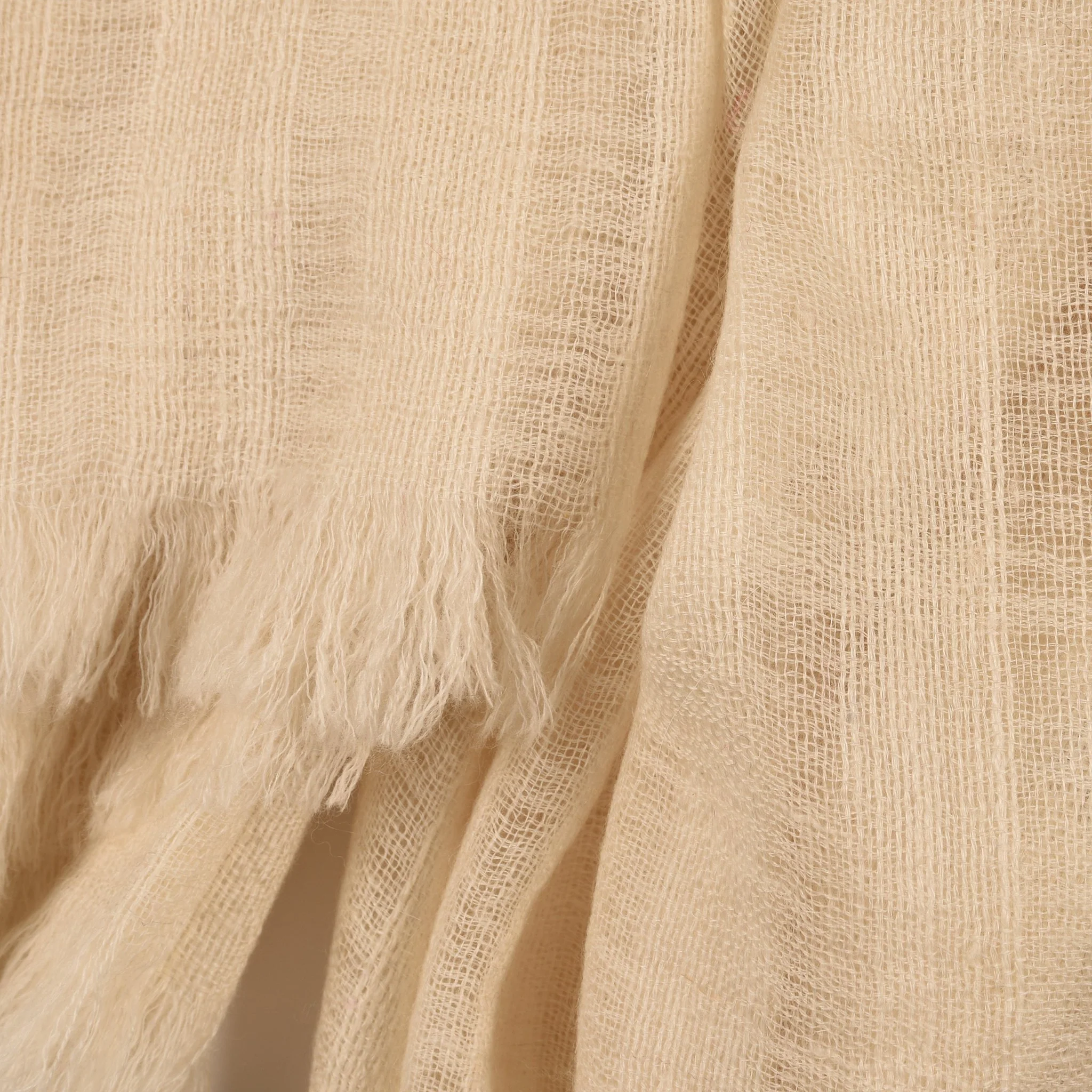 Pashloom Himalayan Cashmere Scarf - Ivory Stripe - Image 3