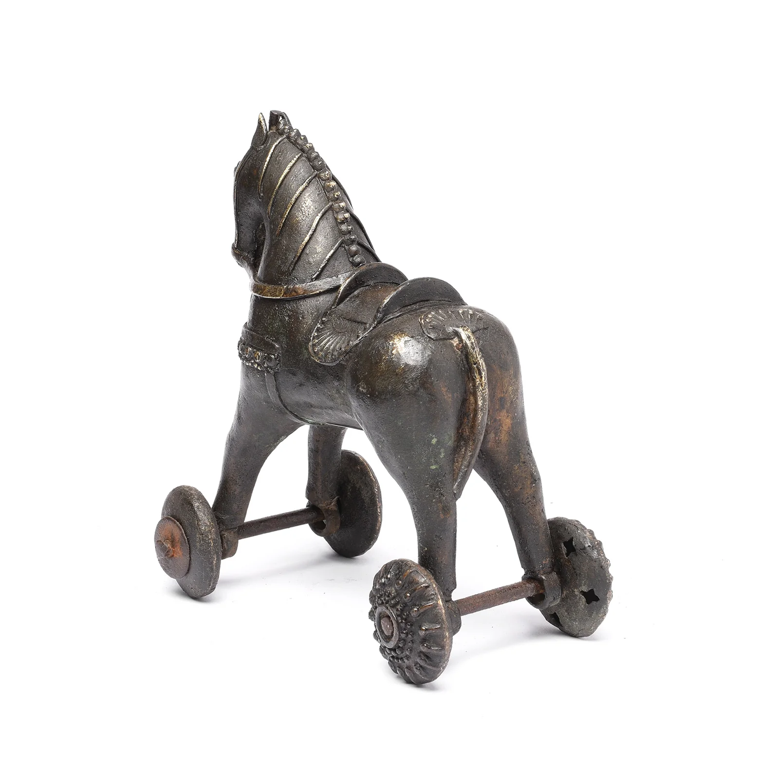 Bronze Horse Wheel Toy From Bundelkhand - 19thC - Image 3