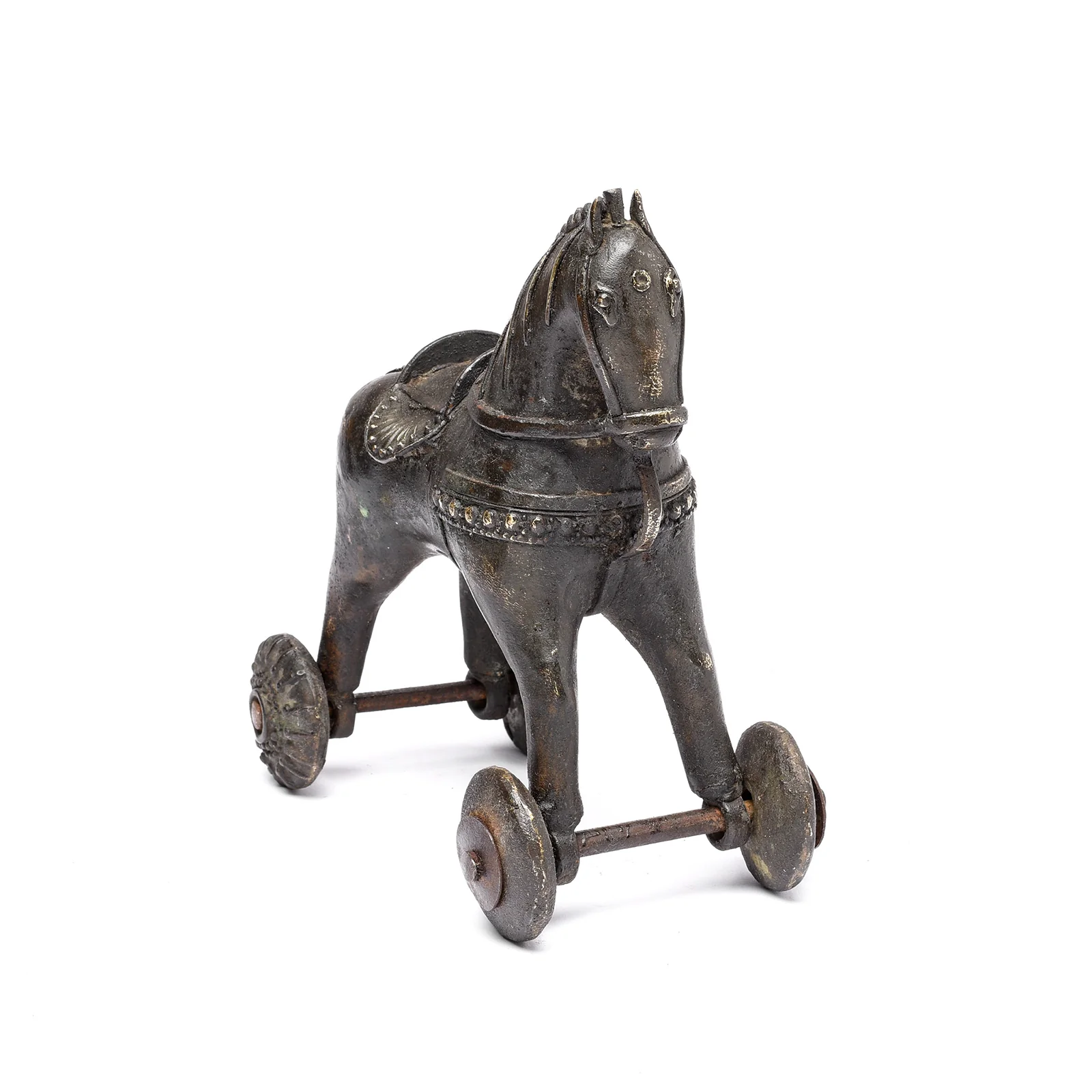 Bronze Horse Wheel Toy From Bundelkhand - 19thC - Image 4