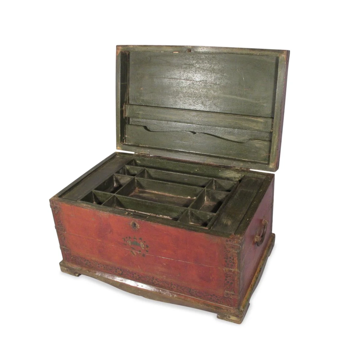 Painted Teak Jewellery Box from Rajasthan -19thC - Image 2