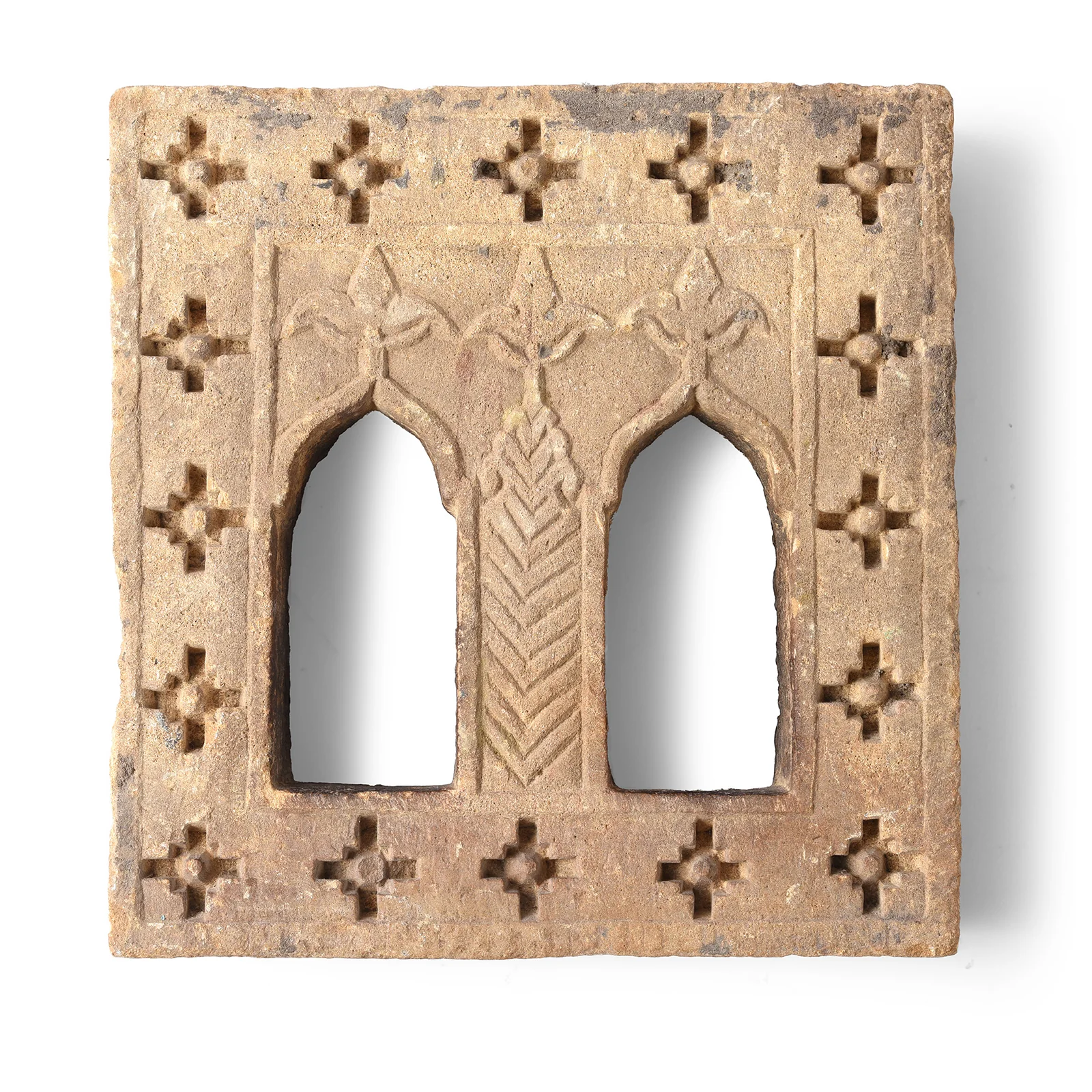 Carved Stone Niche From Gujarat - 19thC