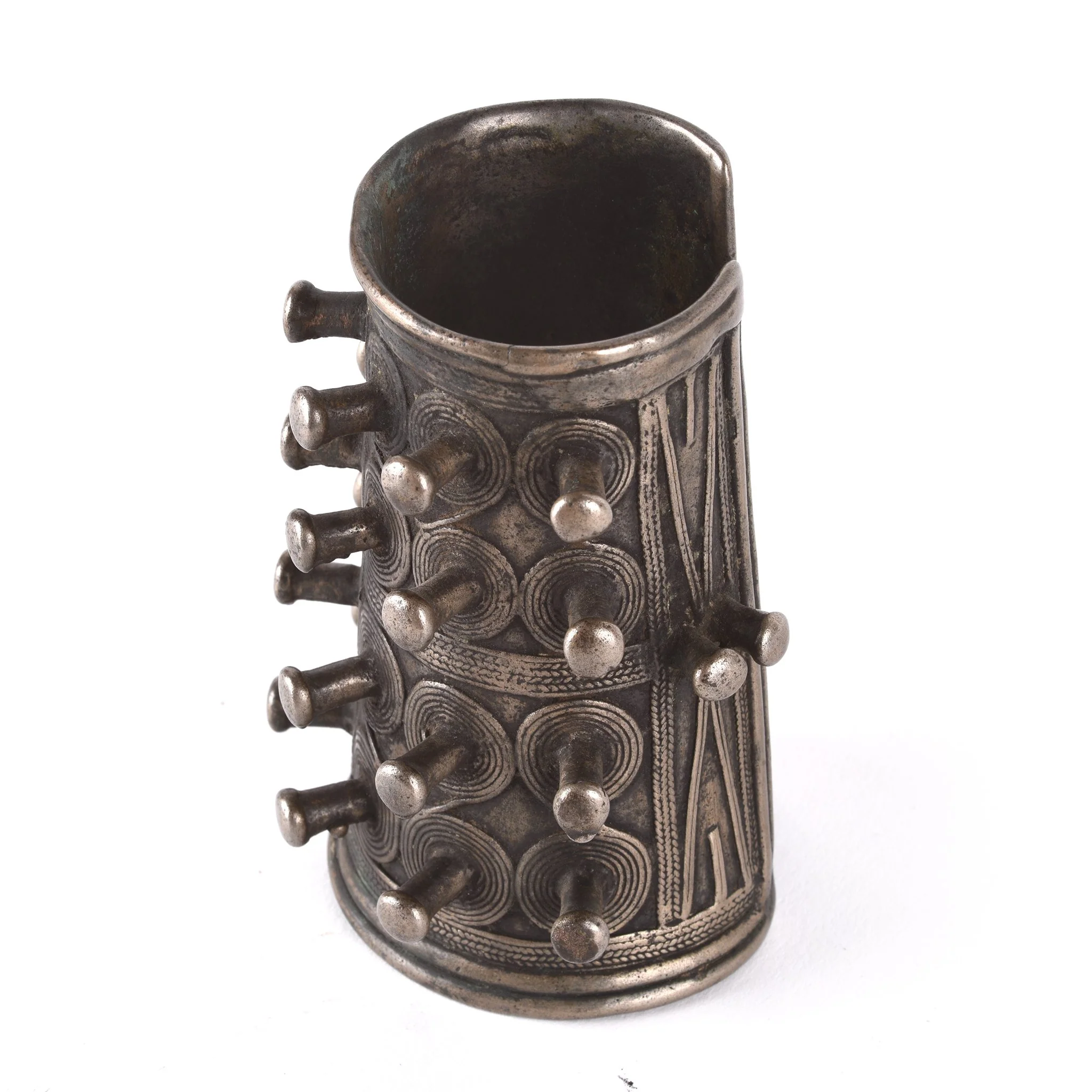 White Metal Tribal Bangle From Nagaland - Ca 1900 - Image 5