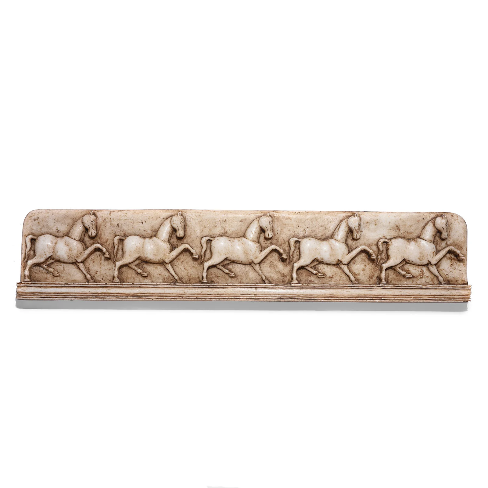 Mughal Style White Marble Horse Panel (Left Facing) - Image 5
