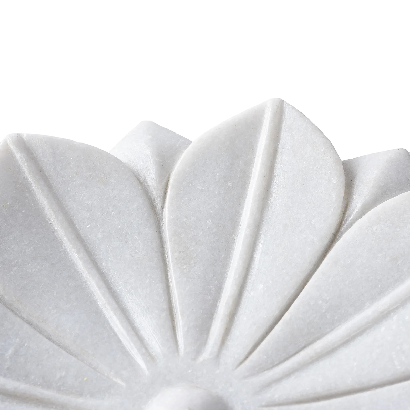 White Marble Lotus Plate From Rajasthan - Image 8