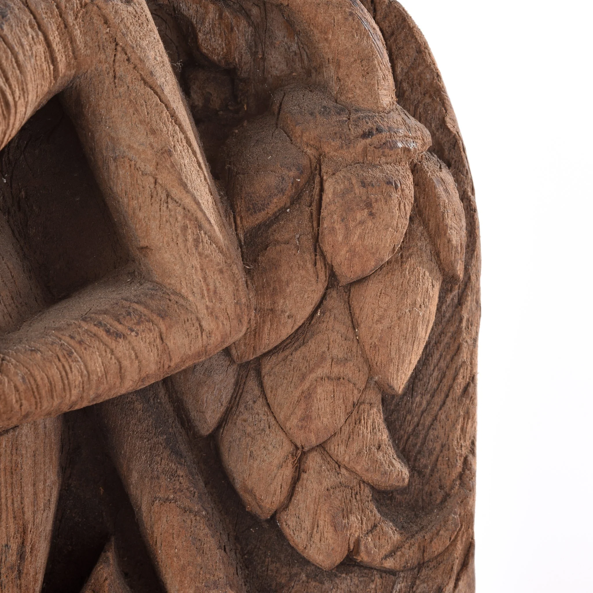 Teakwood Carving of a Musician From Gujarat - 18thC - Image 5