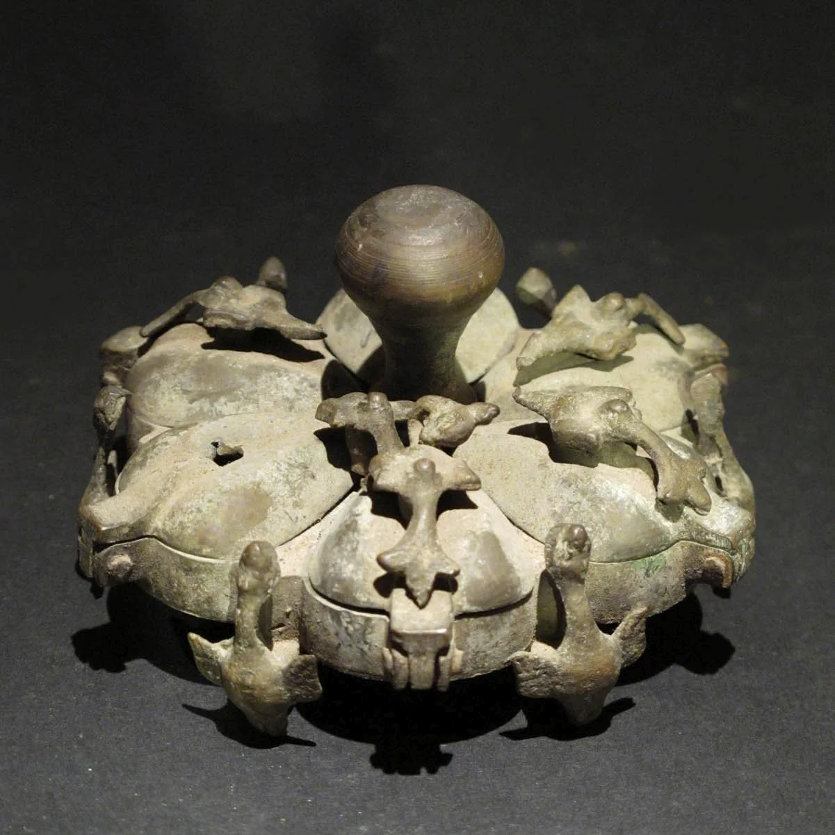 Brass Peacock Chopra Box - Early 20thC - Image 2